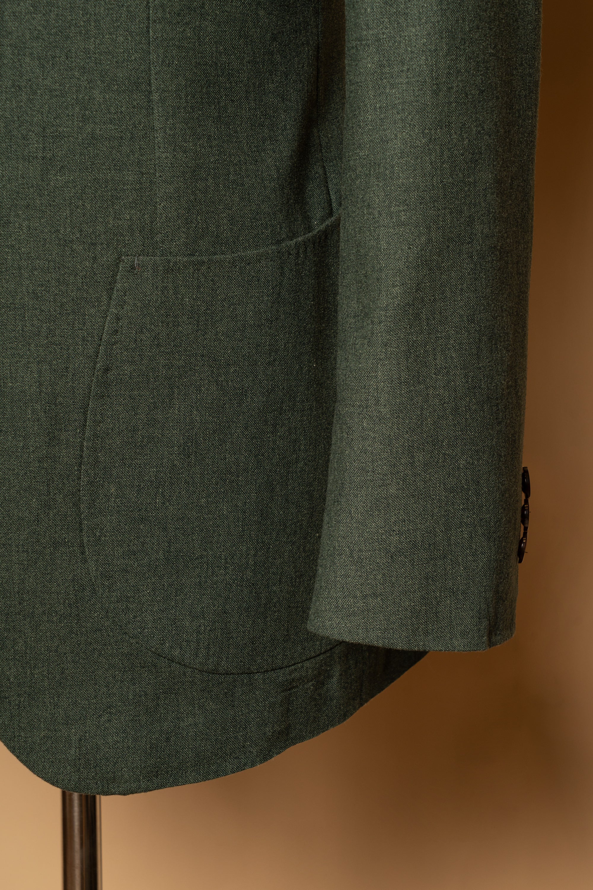 MTO Moss Green Cashmere Silk Jacket #801