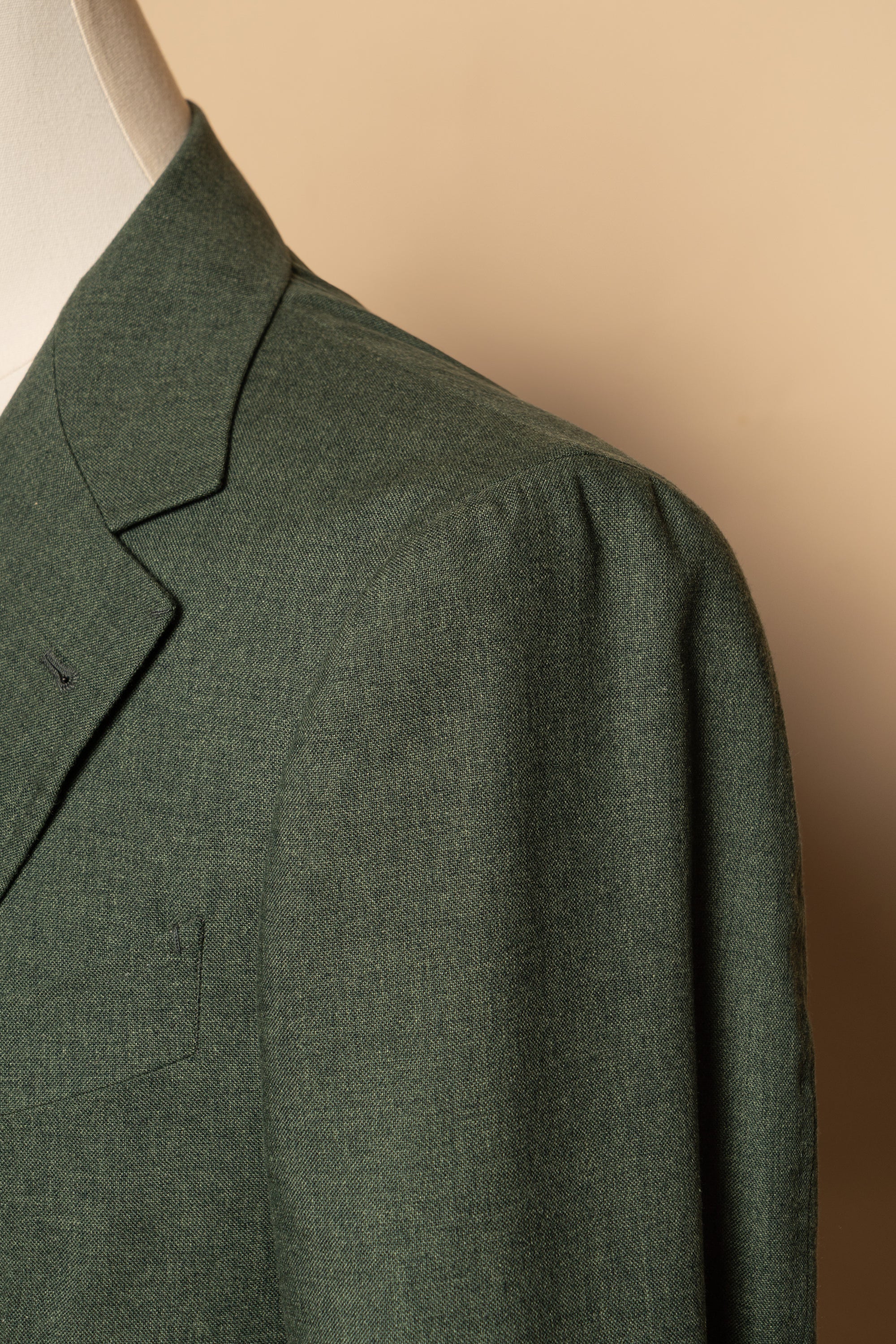 MTO Moss Green Cashmere Silk Jacket #801
