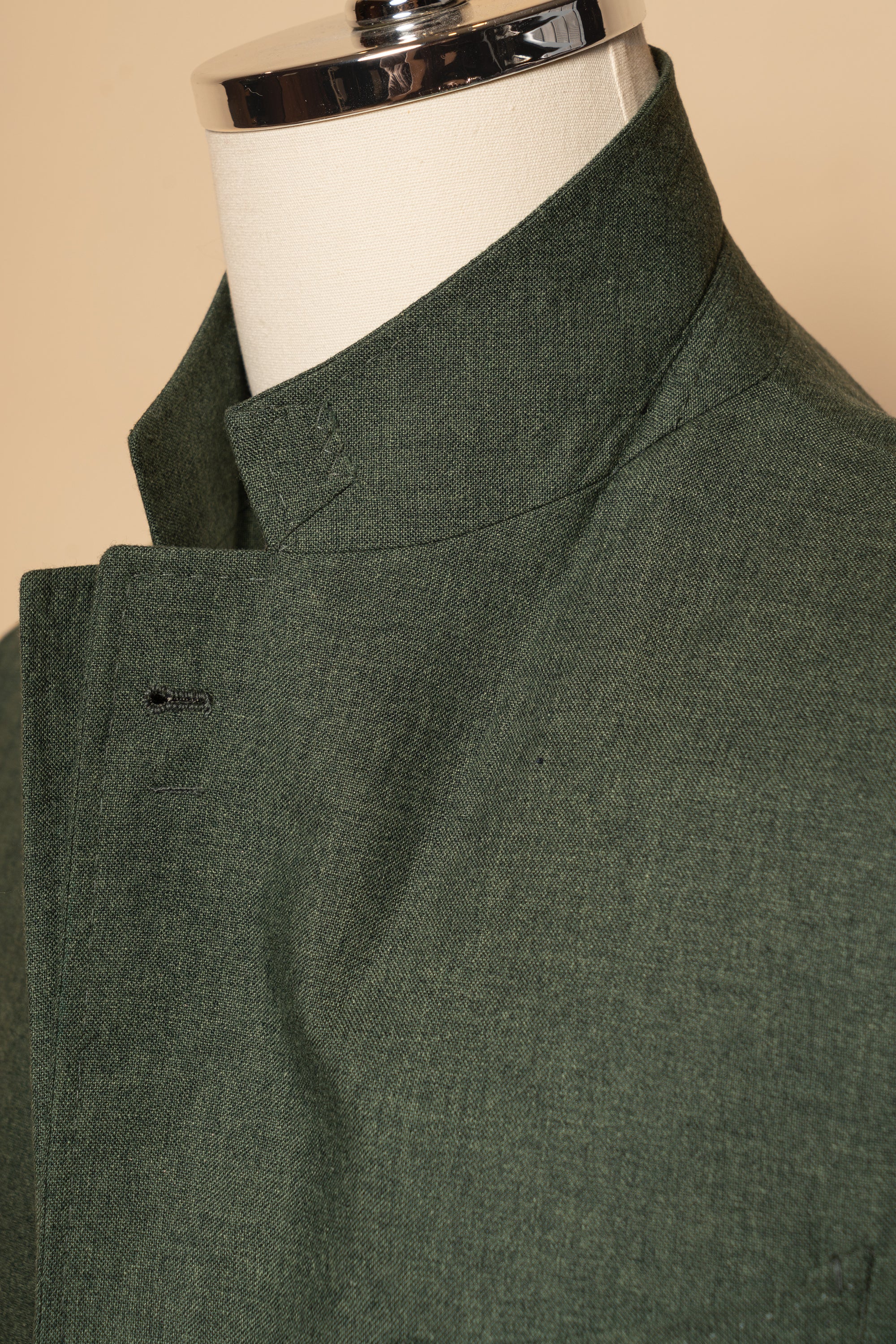 MTO Moss Green Cashmere Silk Jacket #801