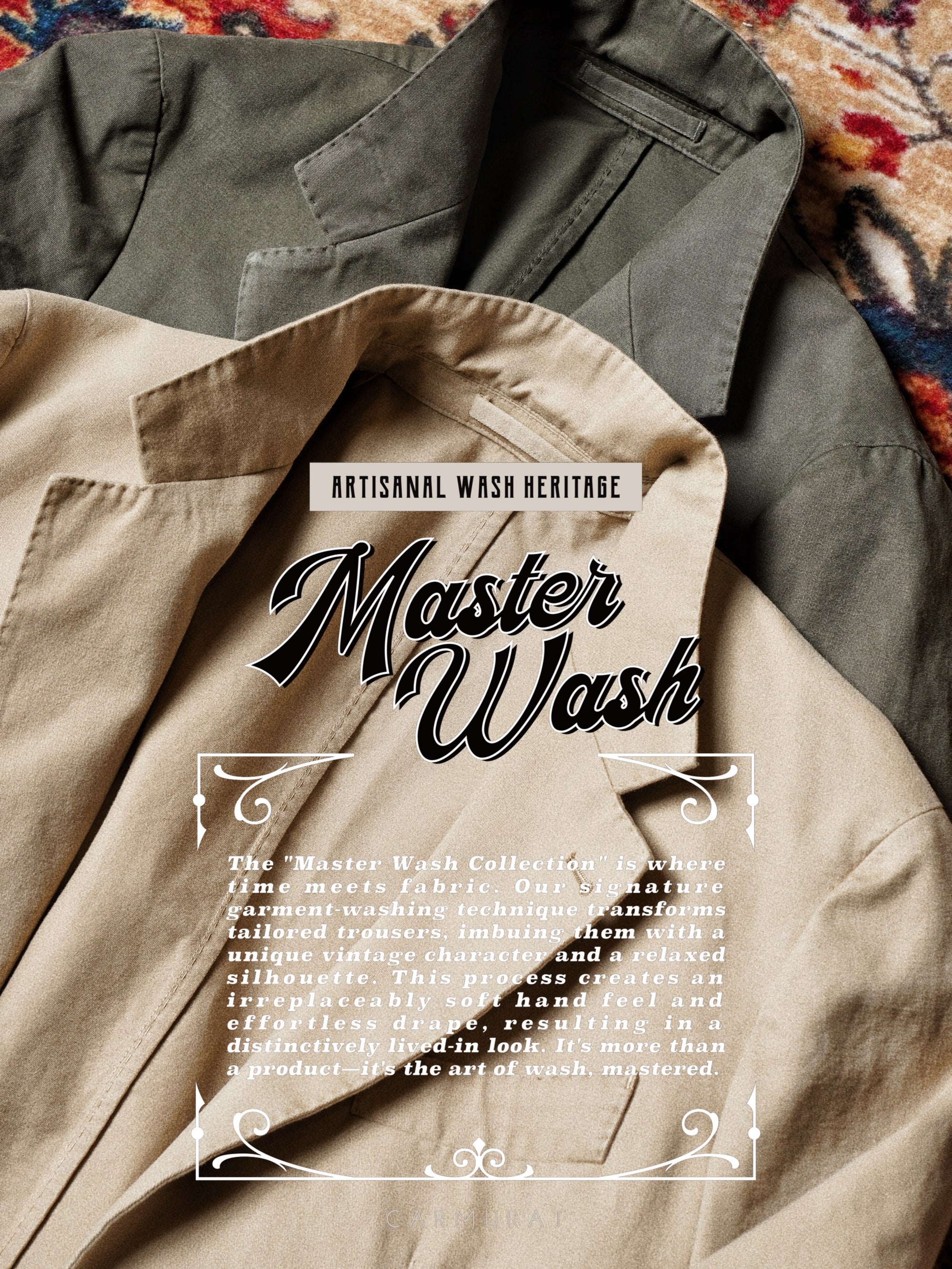 "Master Wash" Washed Cotton Unstructured Suit