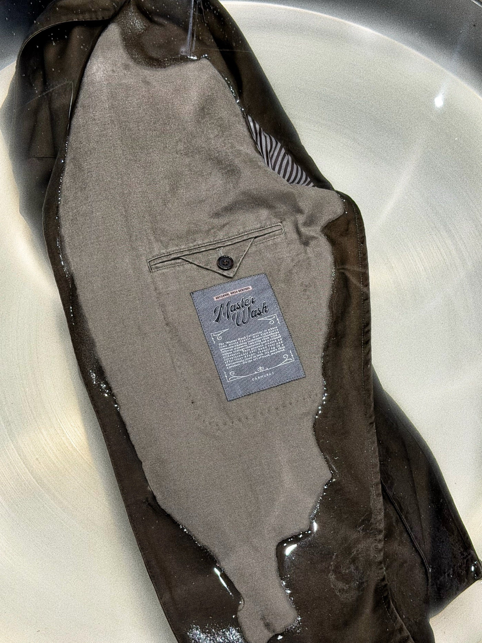 "Master Wash" Washed Cotton Unstructured Suit