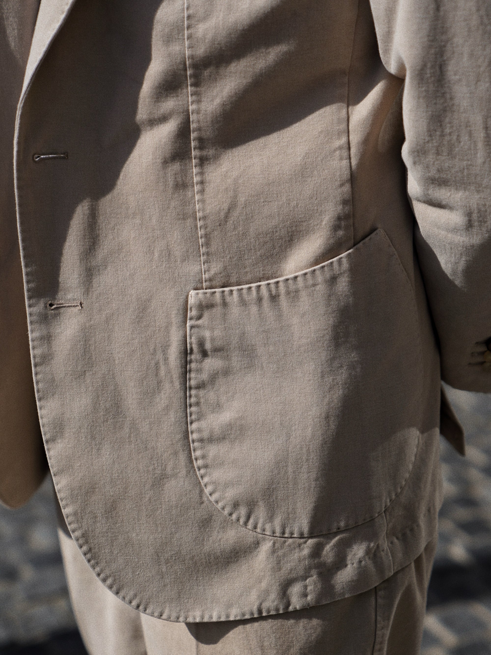 "Master Wash" Washed Cotton Unstructured Suit