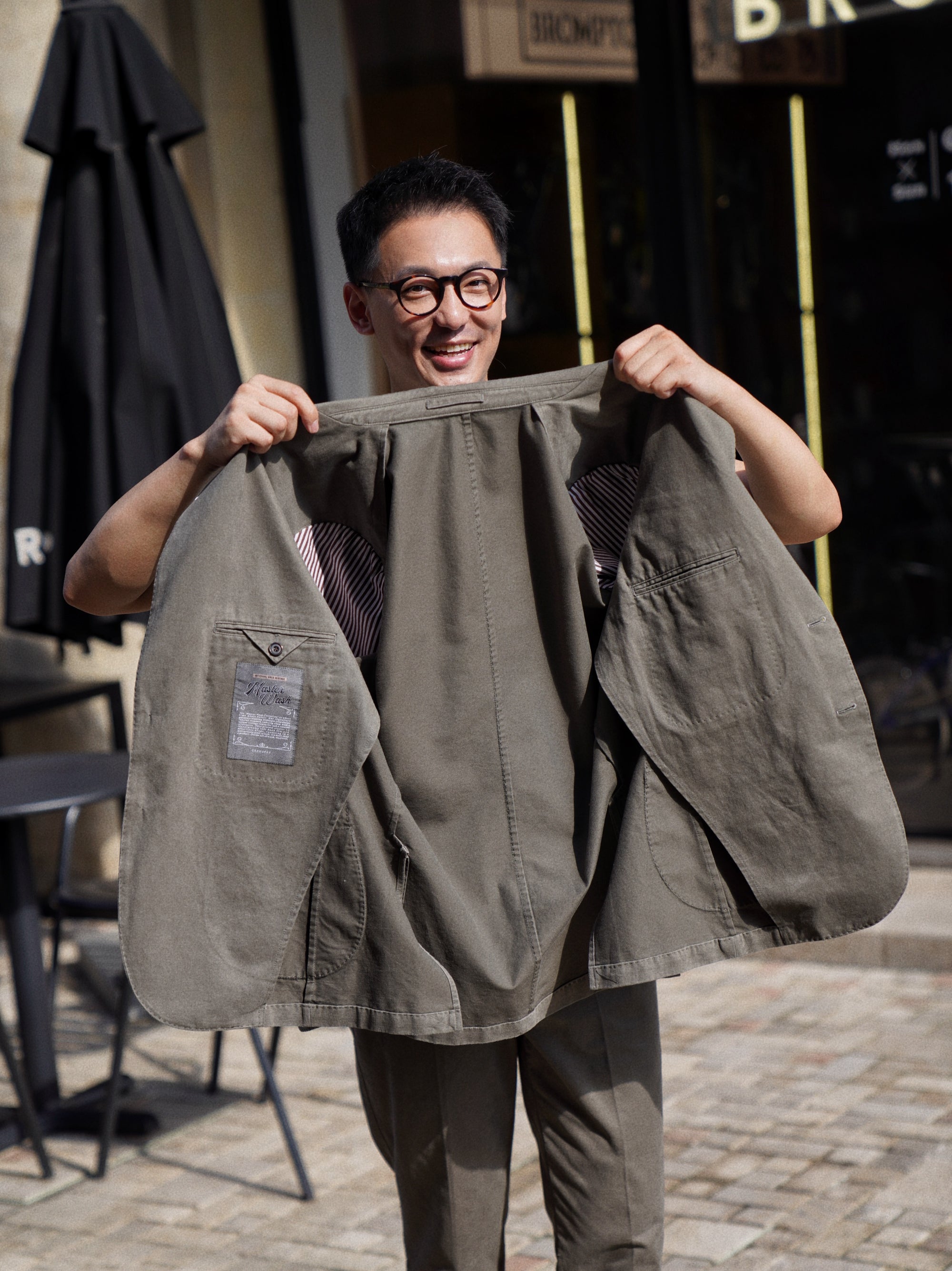 "Master Wash" Washed Cotton Unstructured Suit