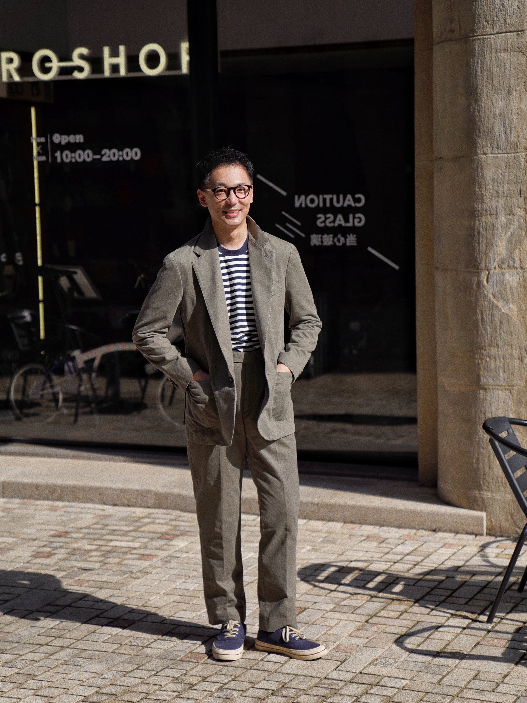 "Master Wash" Washed Cotton Unstructured Suit