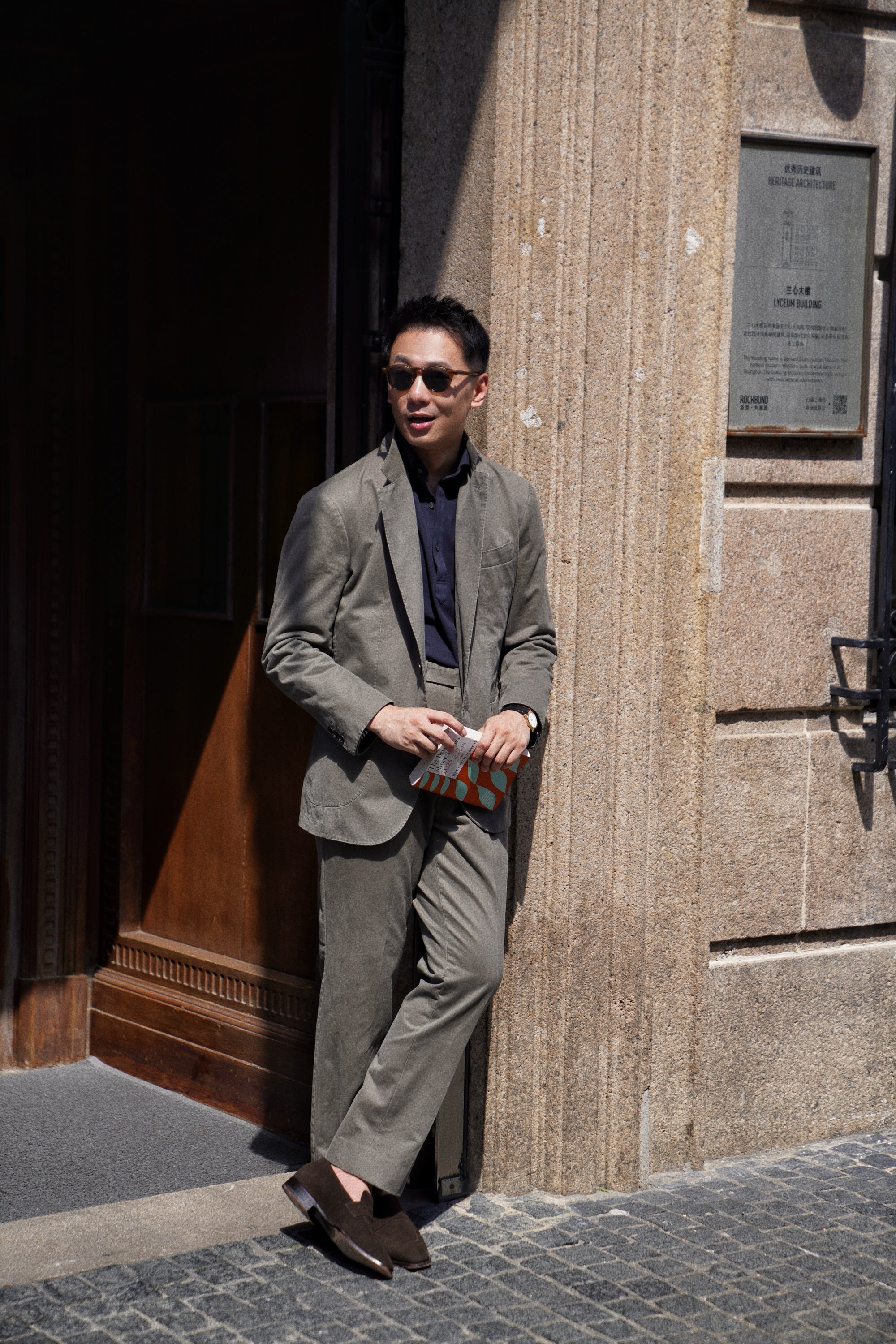 "Master Wash" Washed Cotton Unstructured Suit