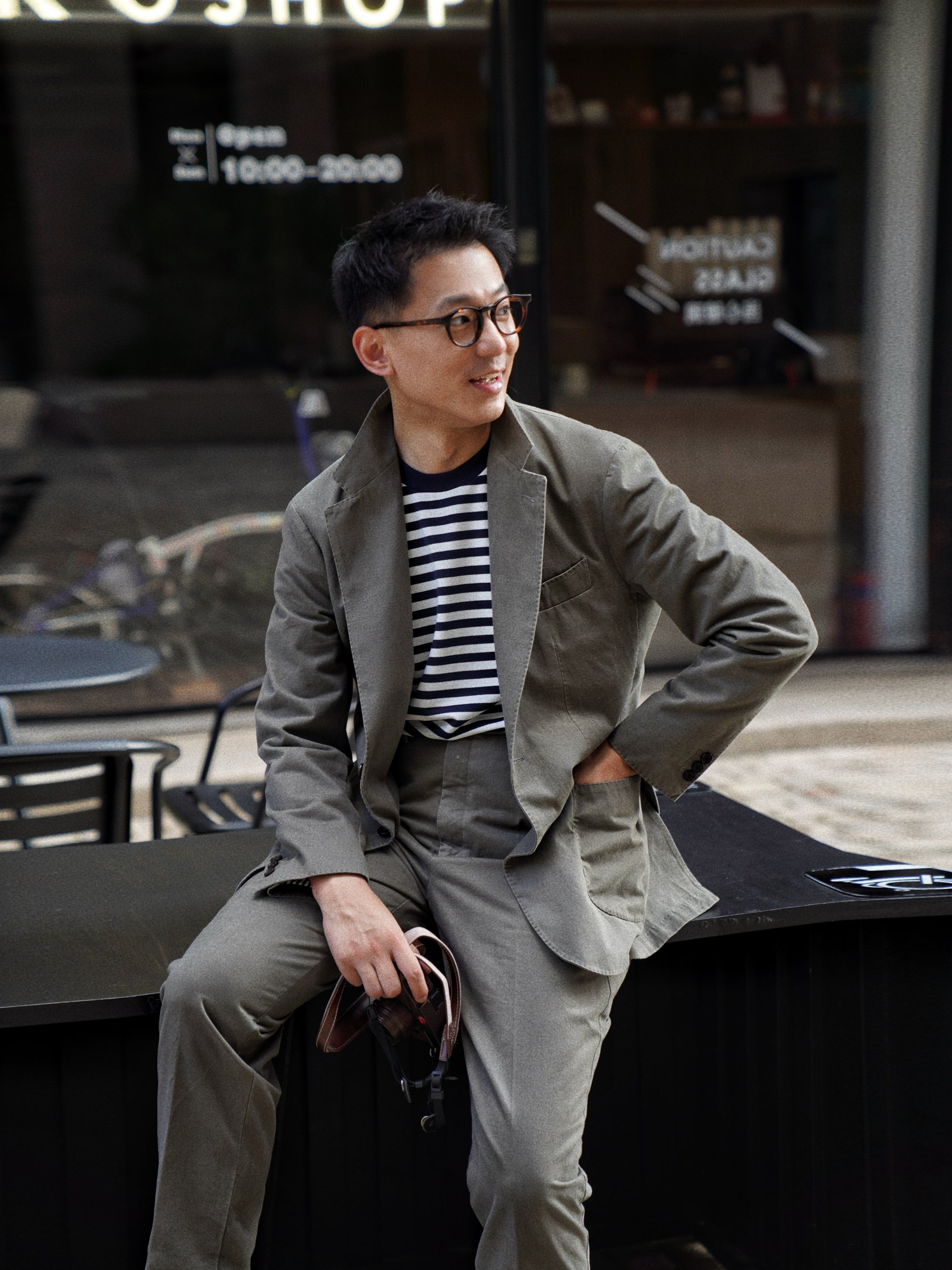 "Master Wash" Washed Cotton Unstructured Suit