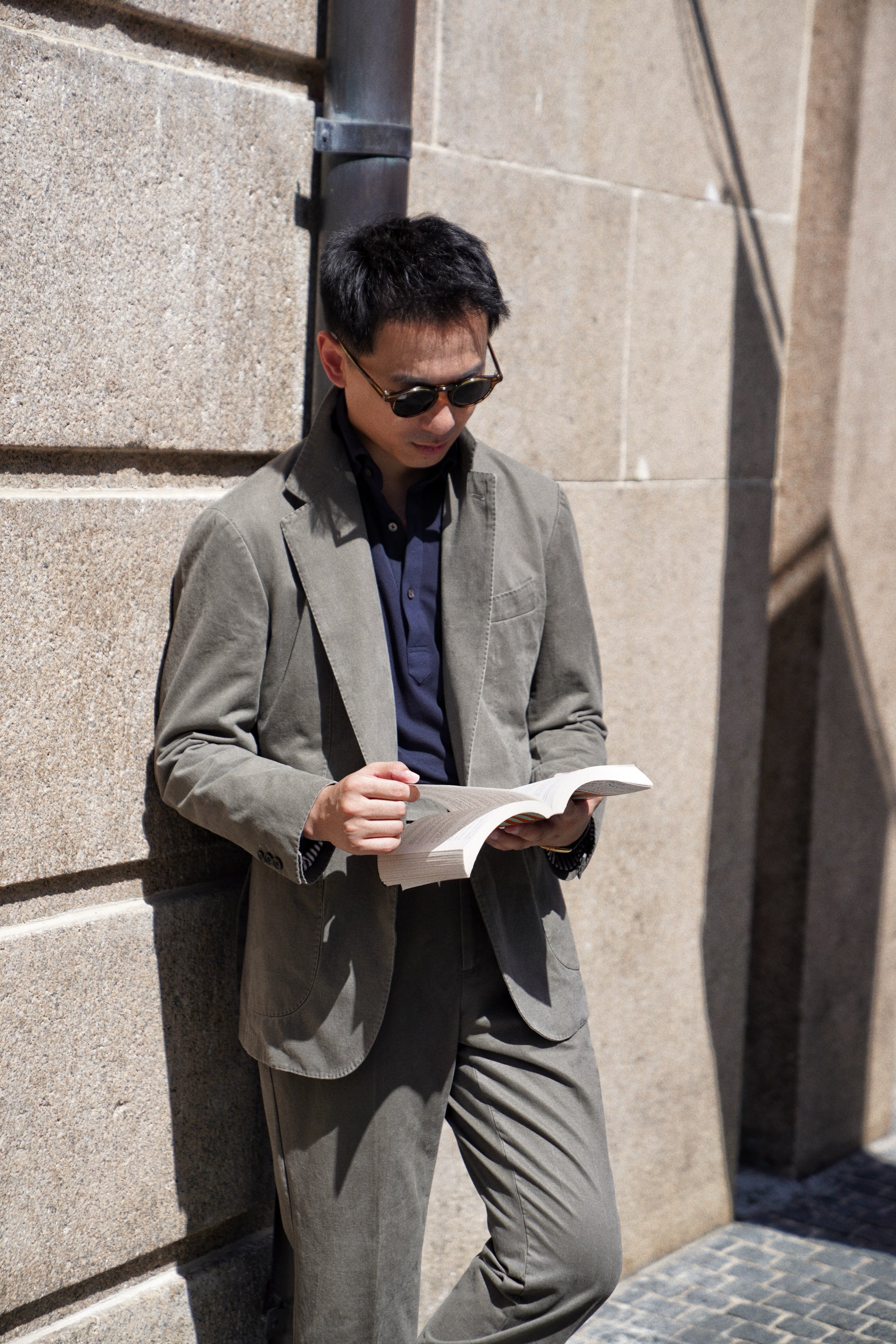 "Master Wash" Washed Cotton Unstructured Suit