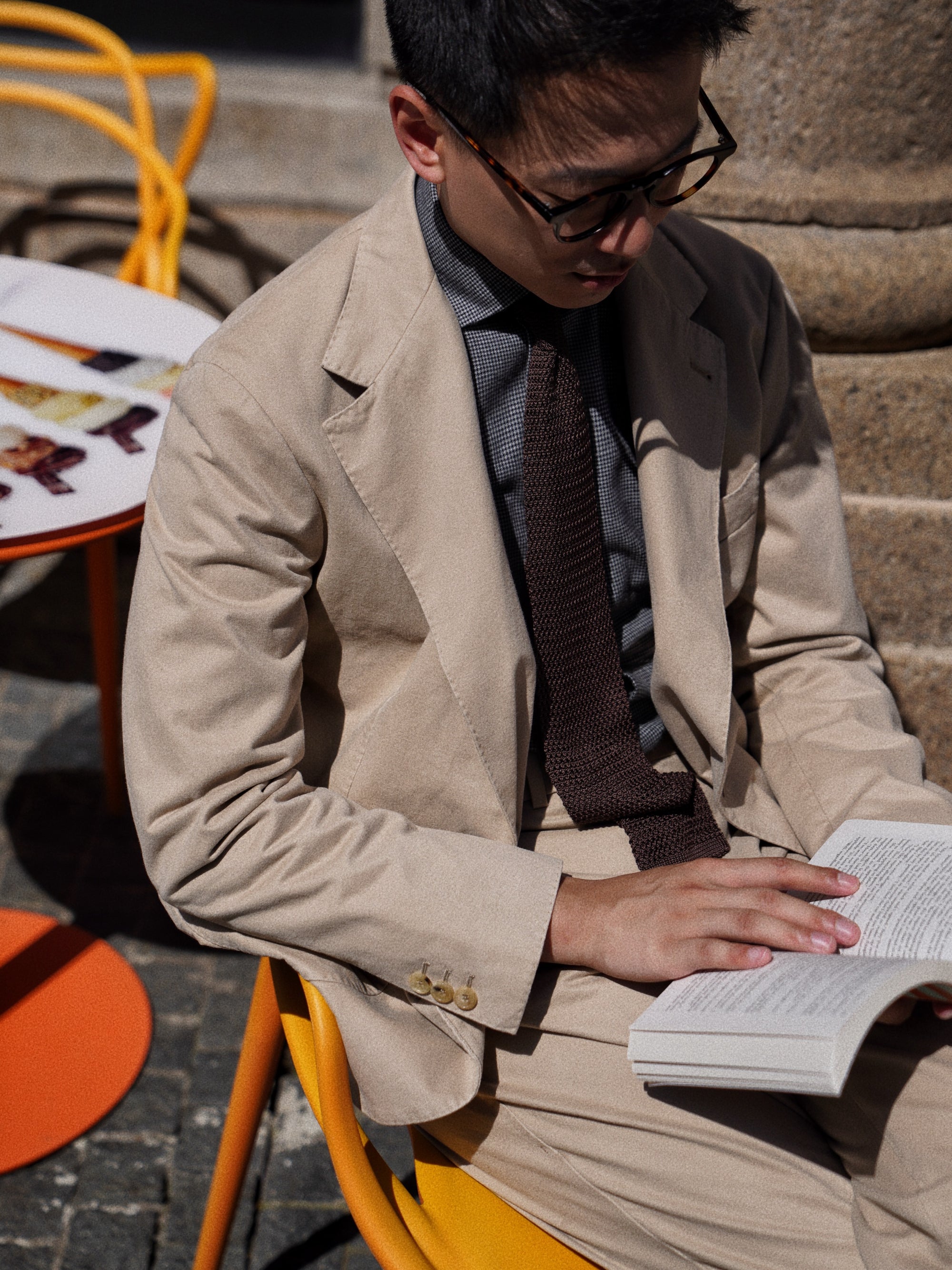 "Master Wash" Washed Cotton Unstructured Suit