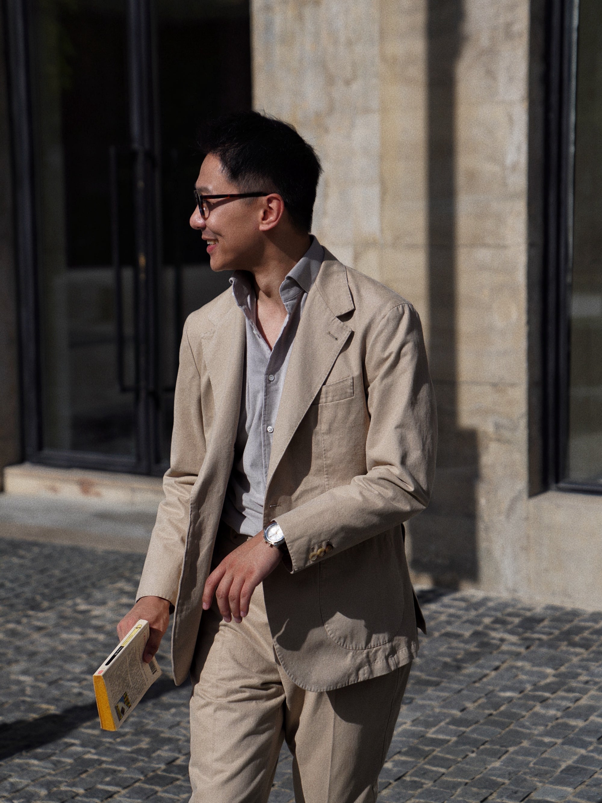 "Master Wash" Washed Cotton Unstructured Suit