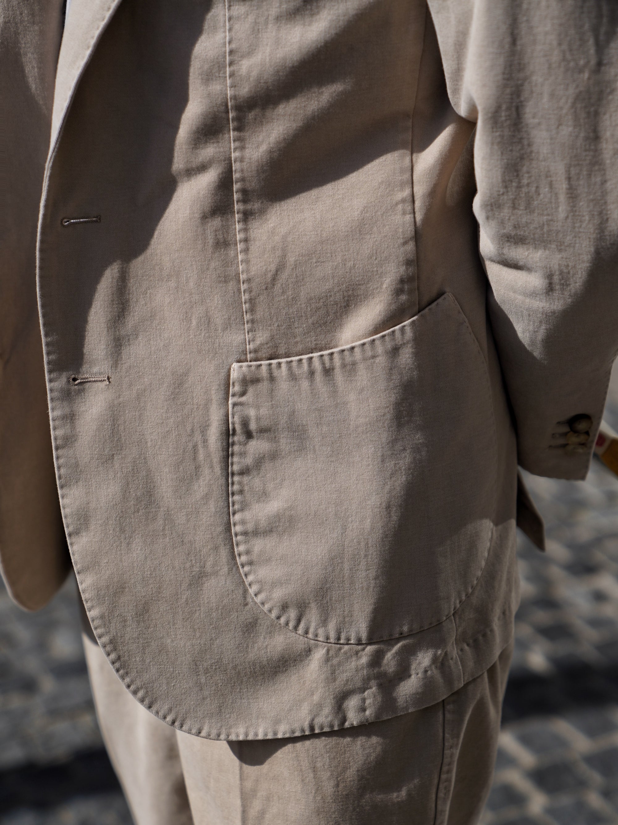 "Master Wash" Washed Cotton Unstructured Suit
