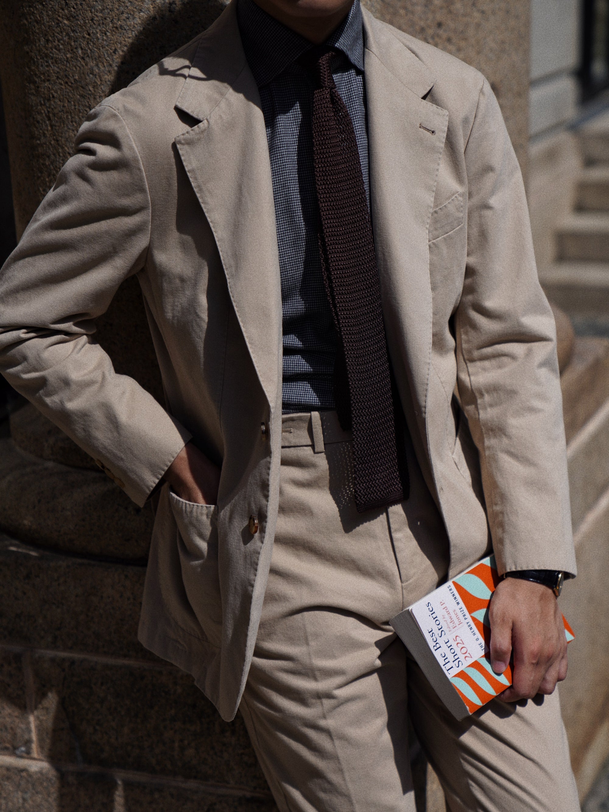 "Master Wash" Washed Cotton Unstructured Suit