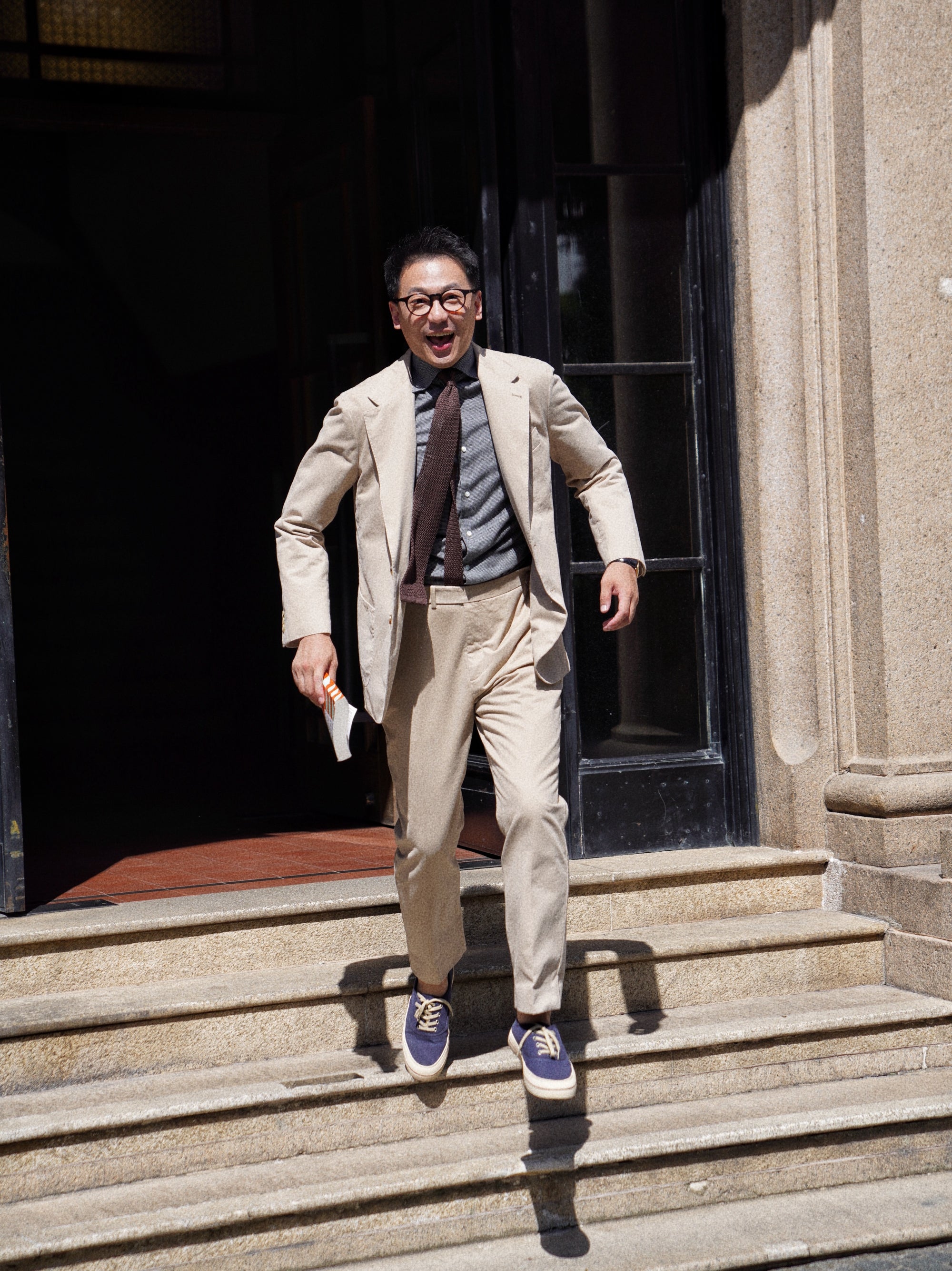 "Master Wash" Washed Cotton Unstructured Suit
