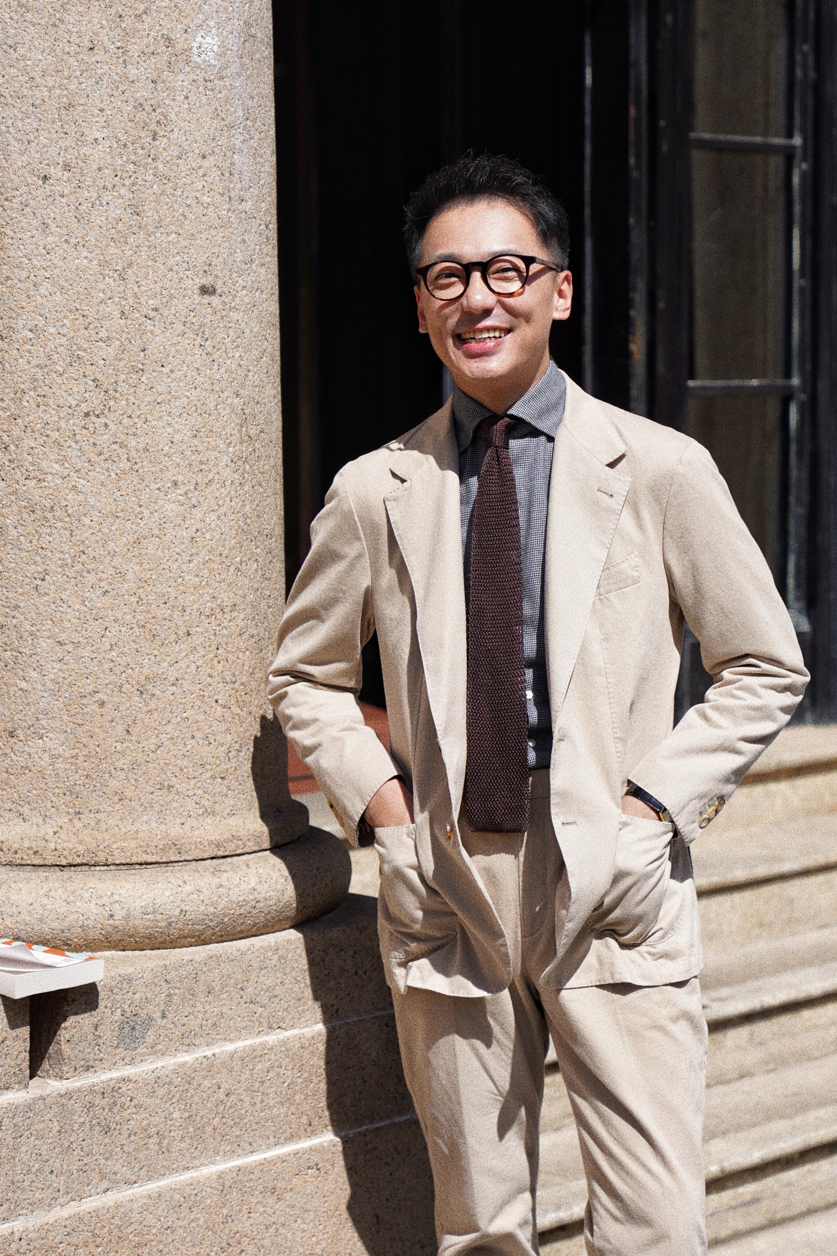 "Master Wash" Washed Cotton Unstructured Suit