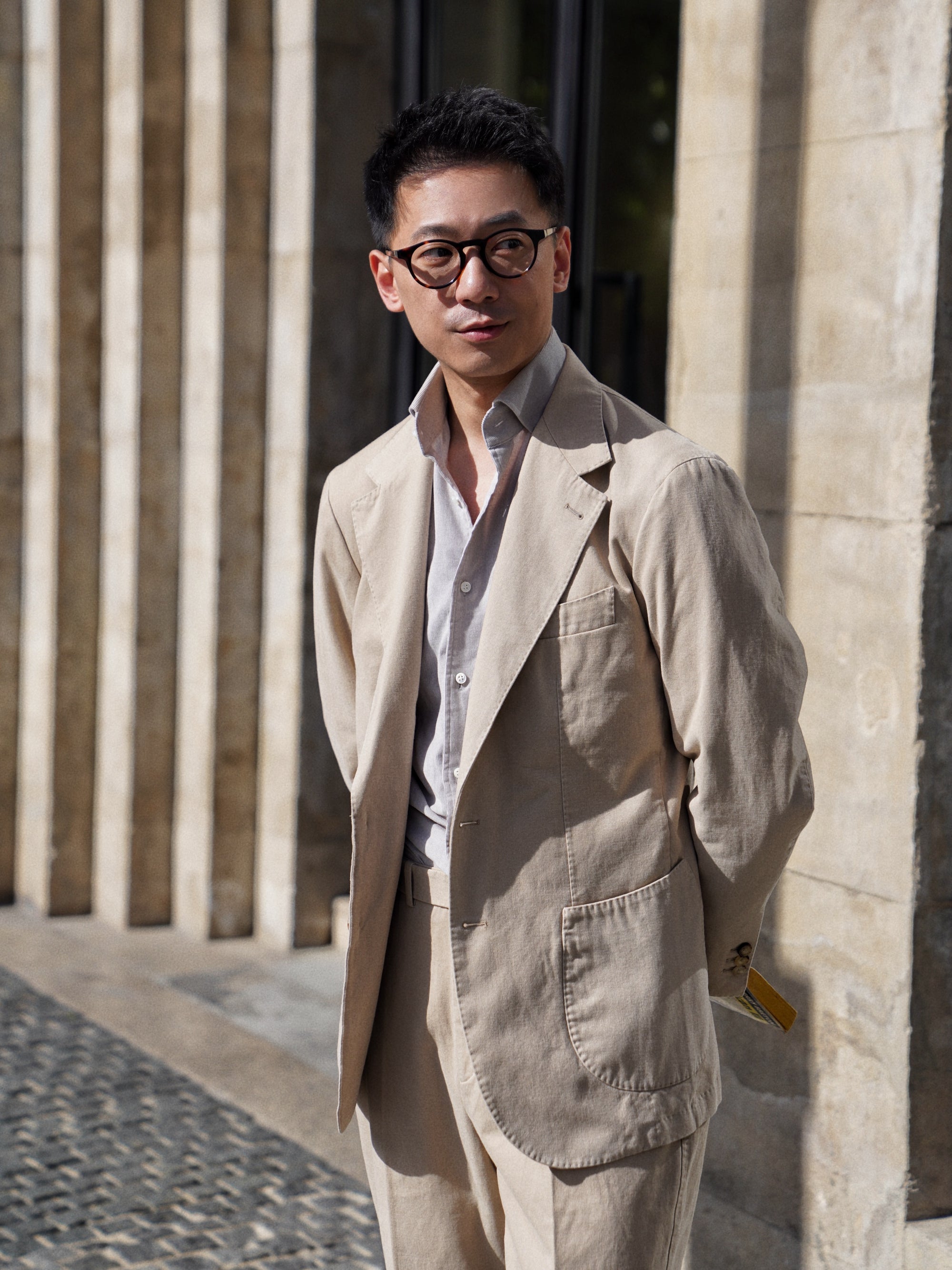 "Master Wash" Washed Cotton Unstructured Suit
