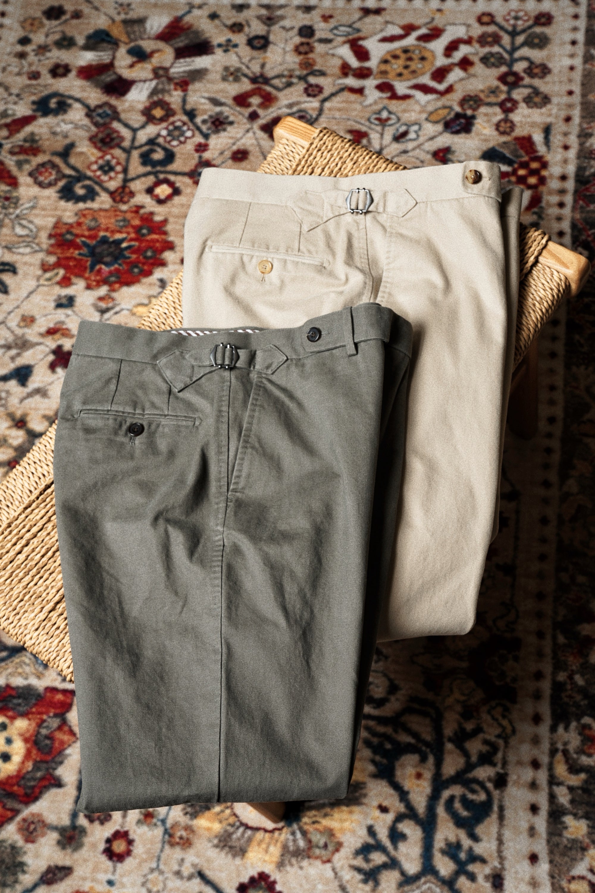 "Master Wash" Washed Cotton Trousers