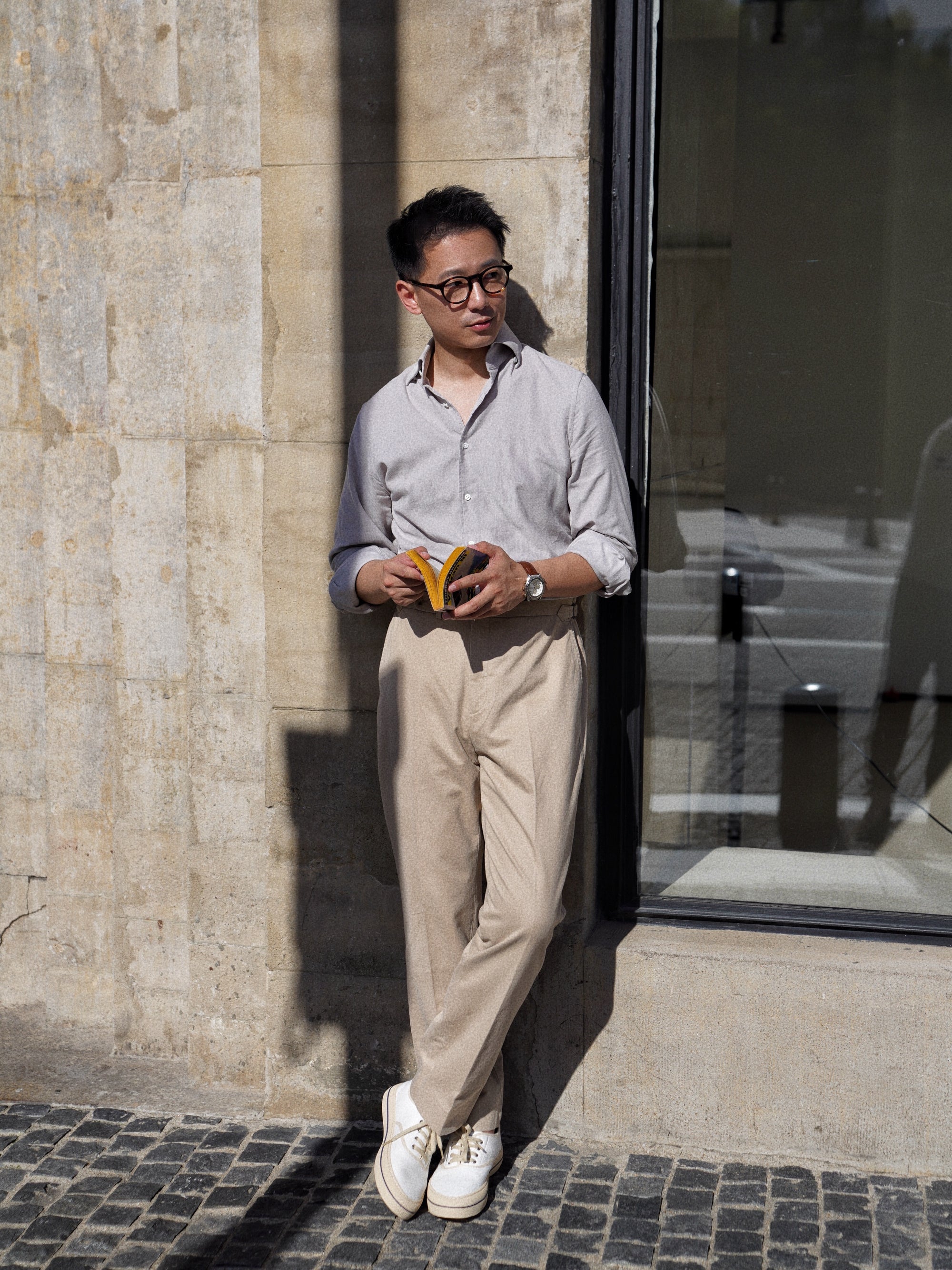 "Master Wash" Washed Cotton Trousers