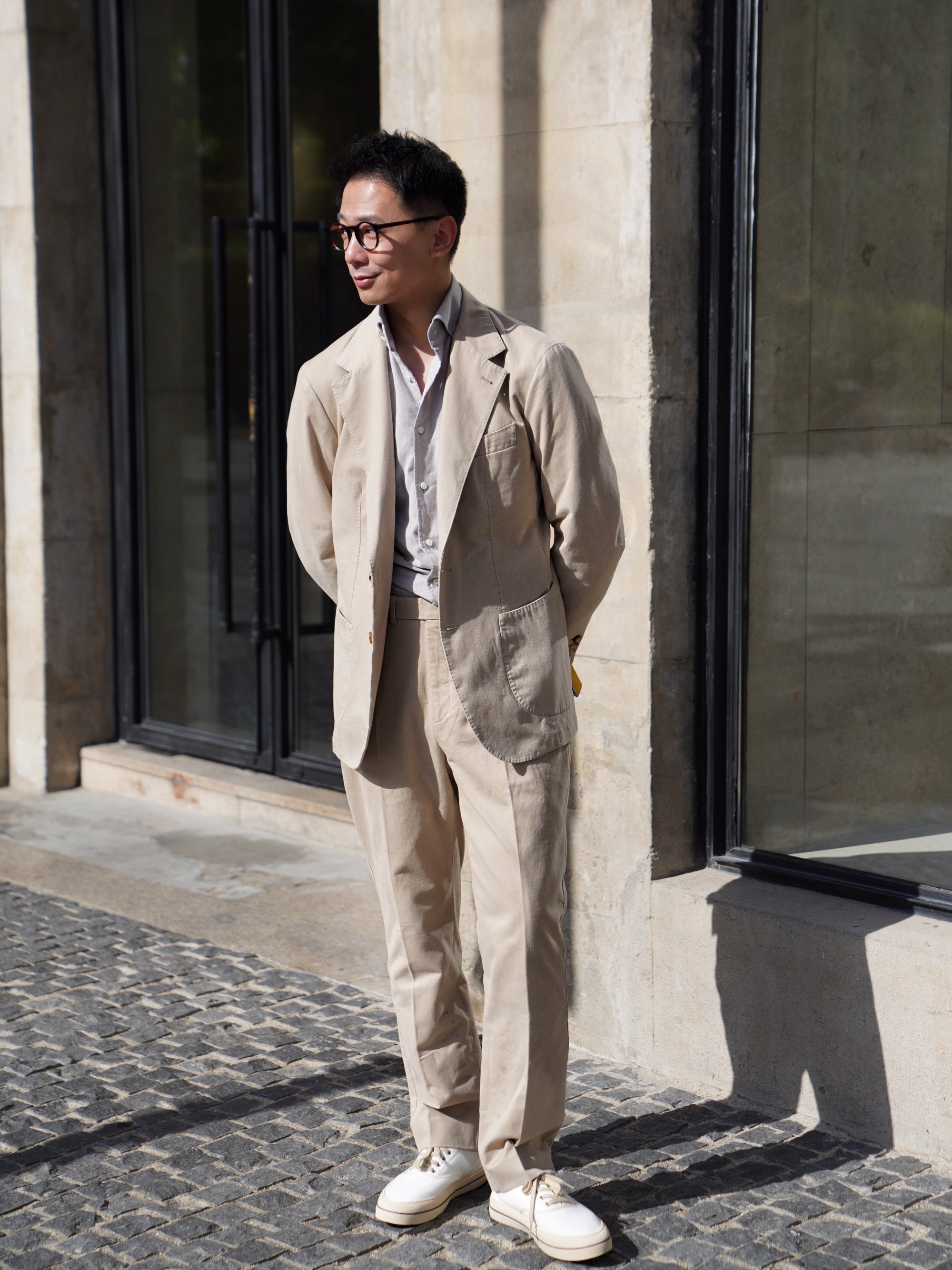 "Master Wash" Washed Cotton Trousers