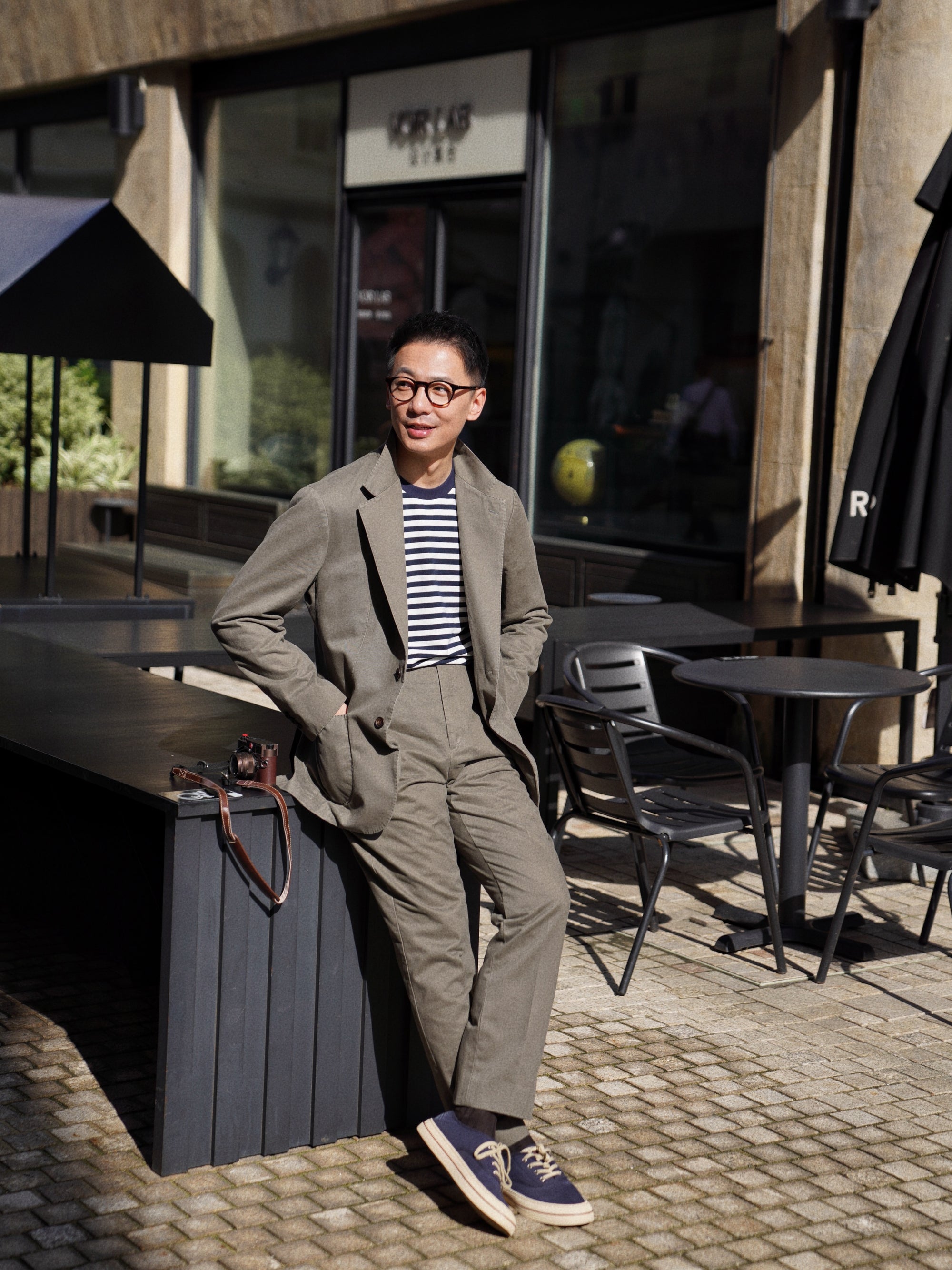 "Master Wash" Washed Cotton Trousers