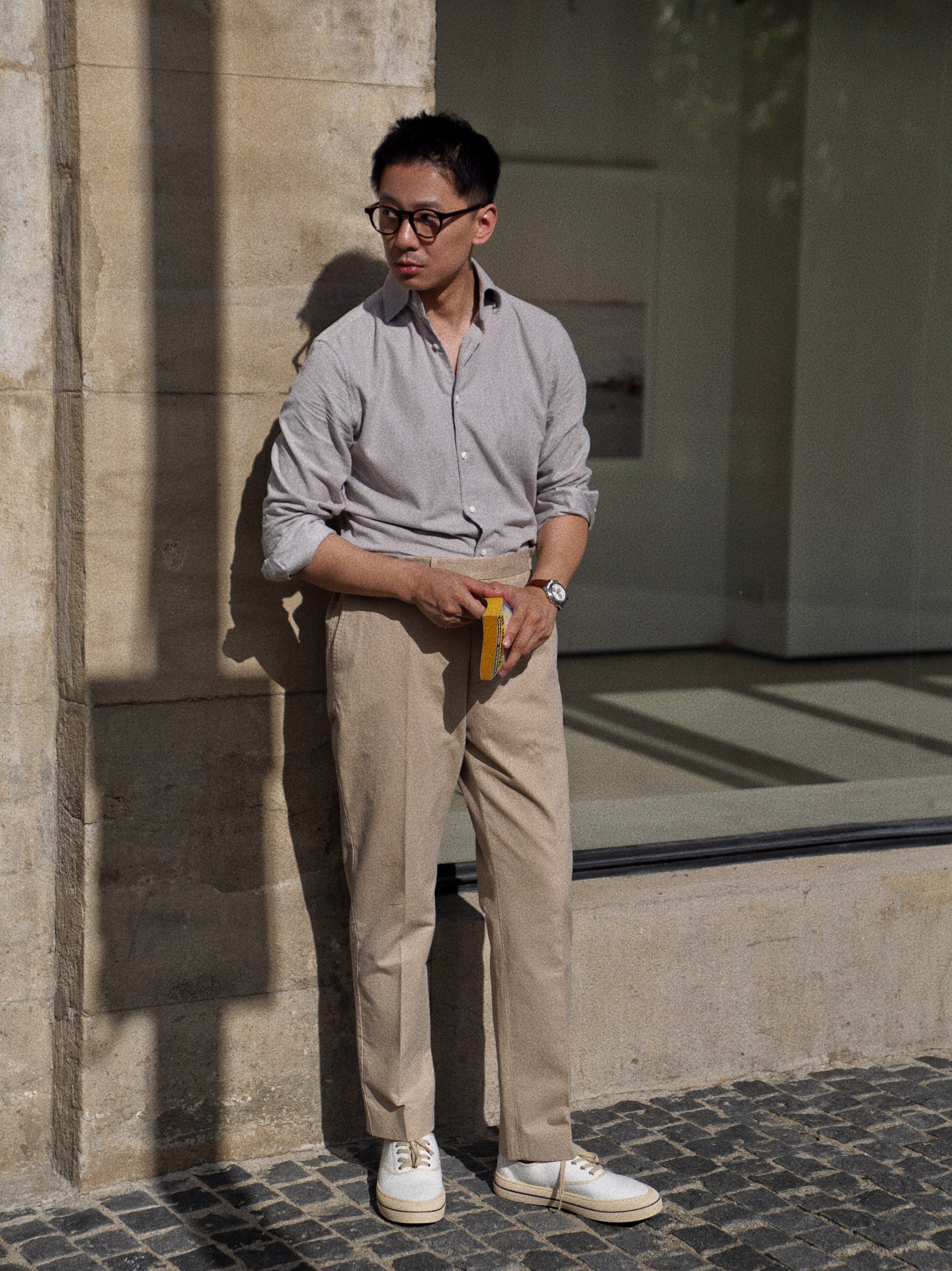 "Master Wash" Washed Cotton Trousers