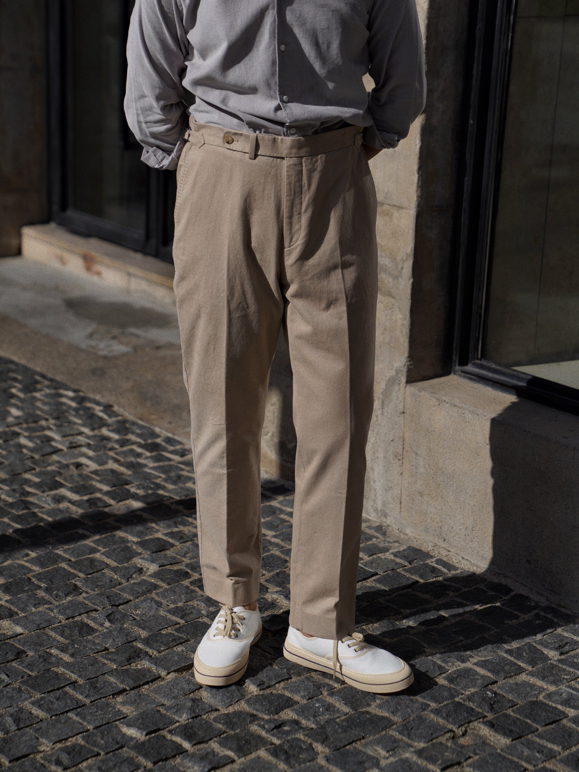 "Master Wash" Washed Cotton Trousers