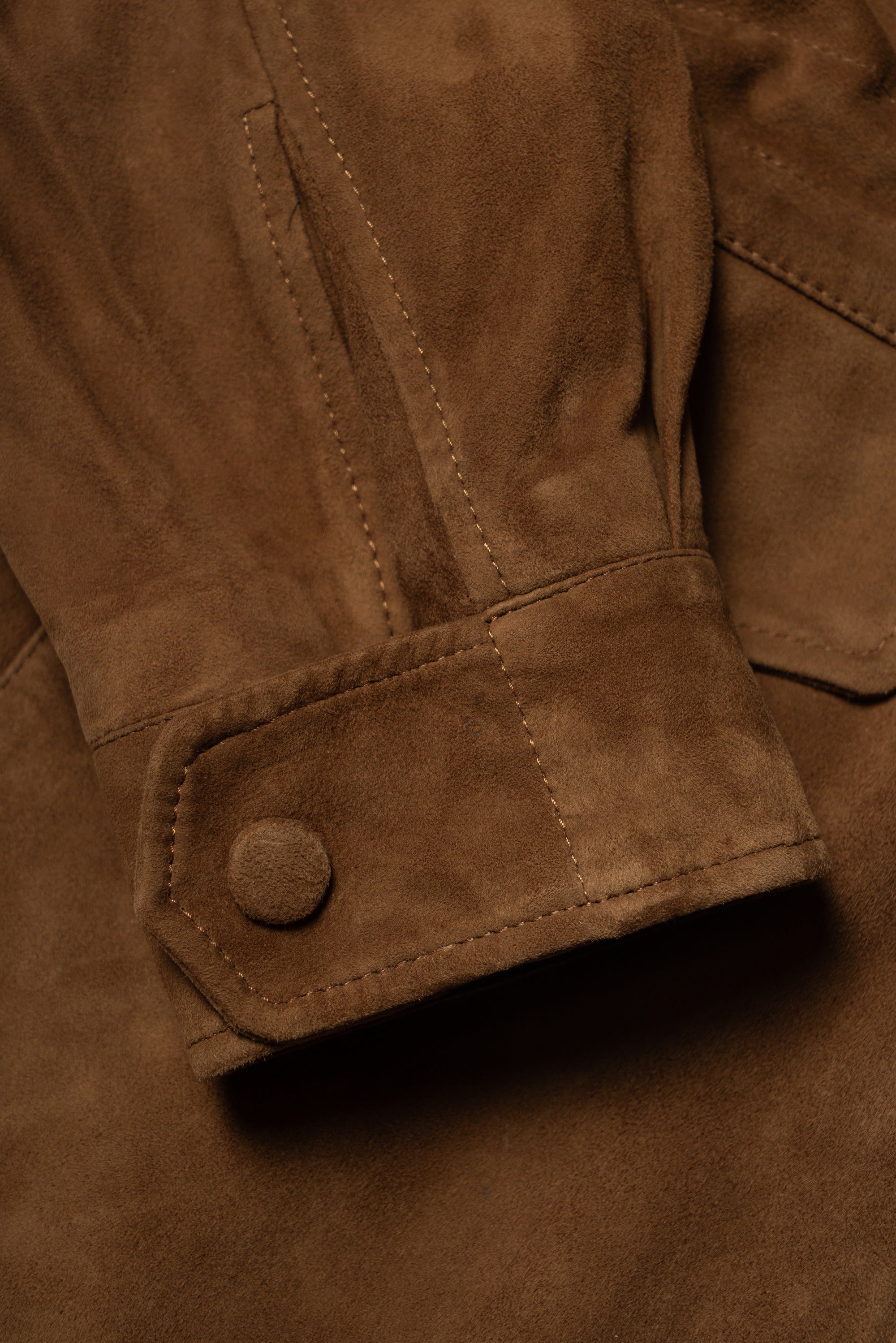 Tobacco Sheepskin Suede M65 Jacket