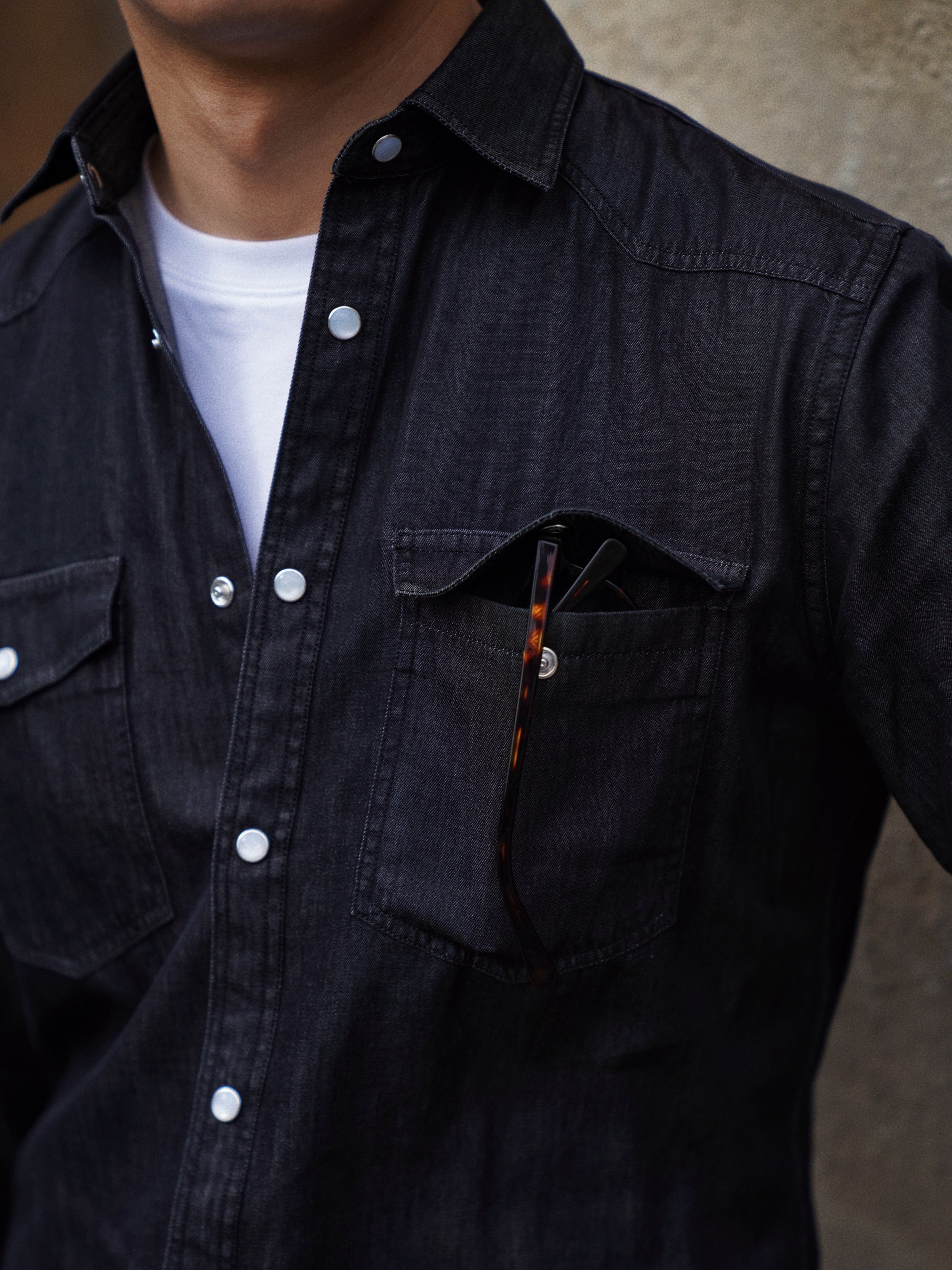 Heavy Washed Denim Shirt