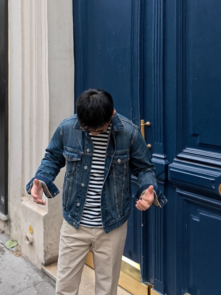"Master Wash" Denim Blouson Jacket