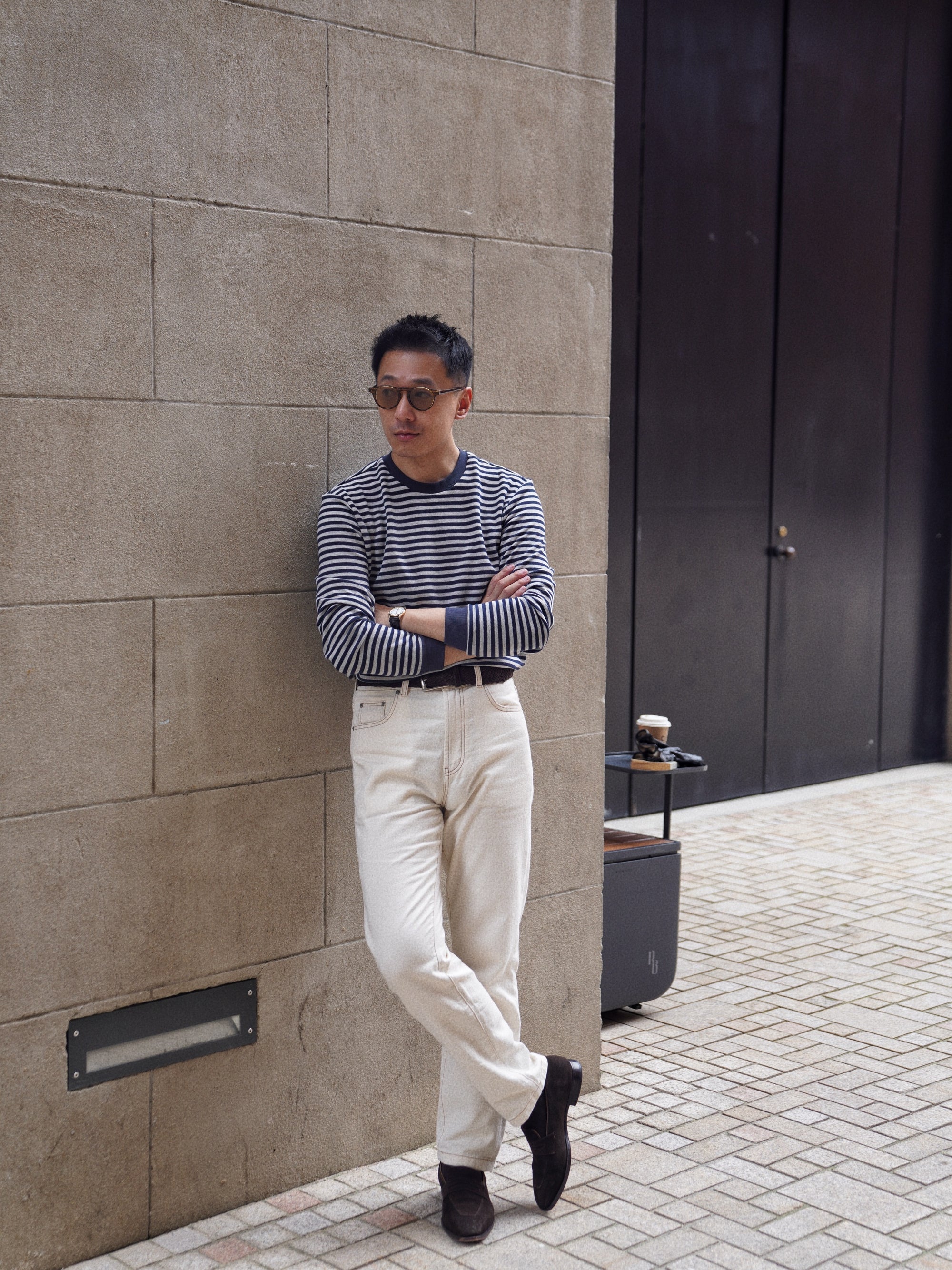 "Bretagne Coast" Breton Top Crew Neck