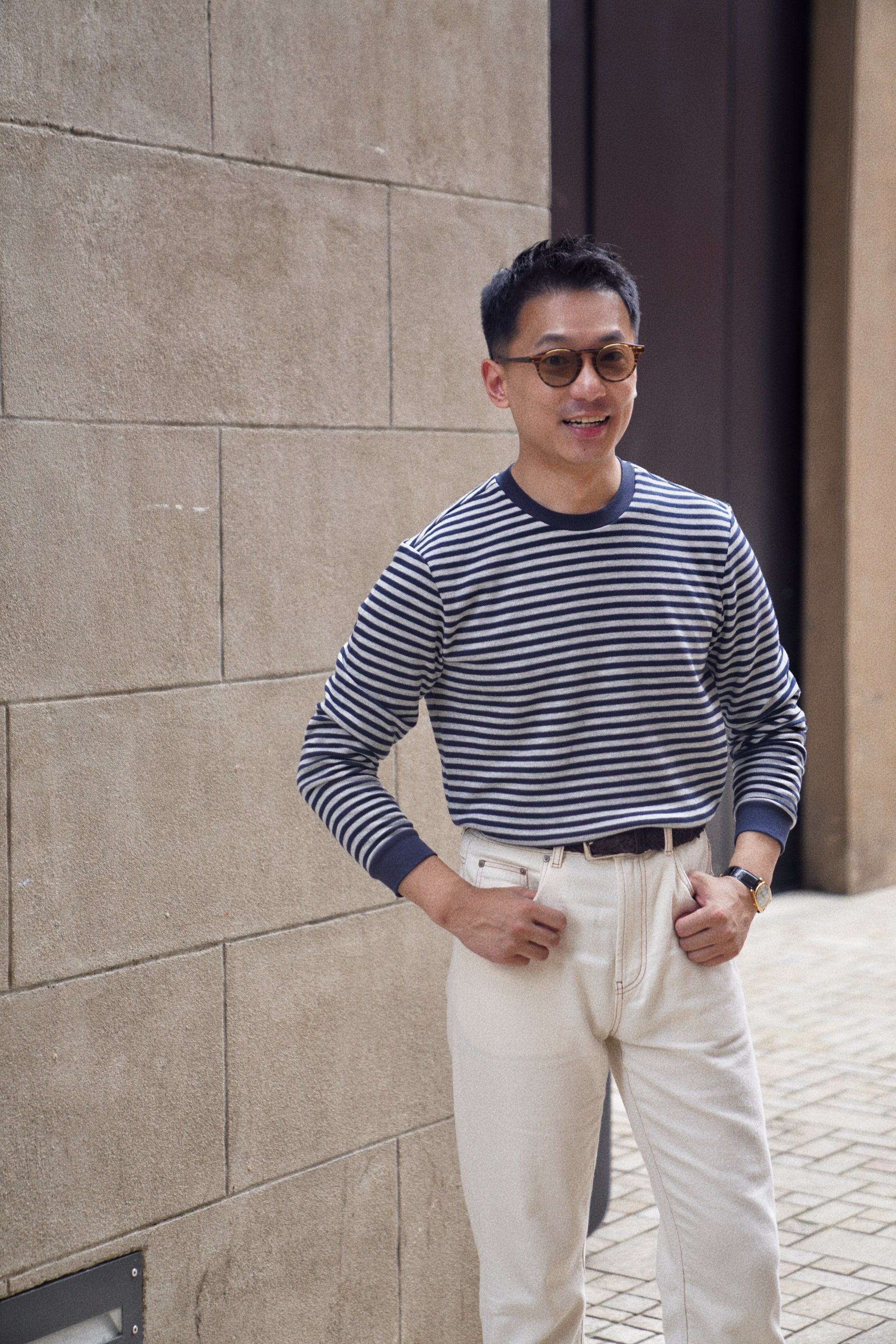 "Bretagne Coast" Breton Top Crew Neck