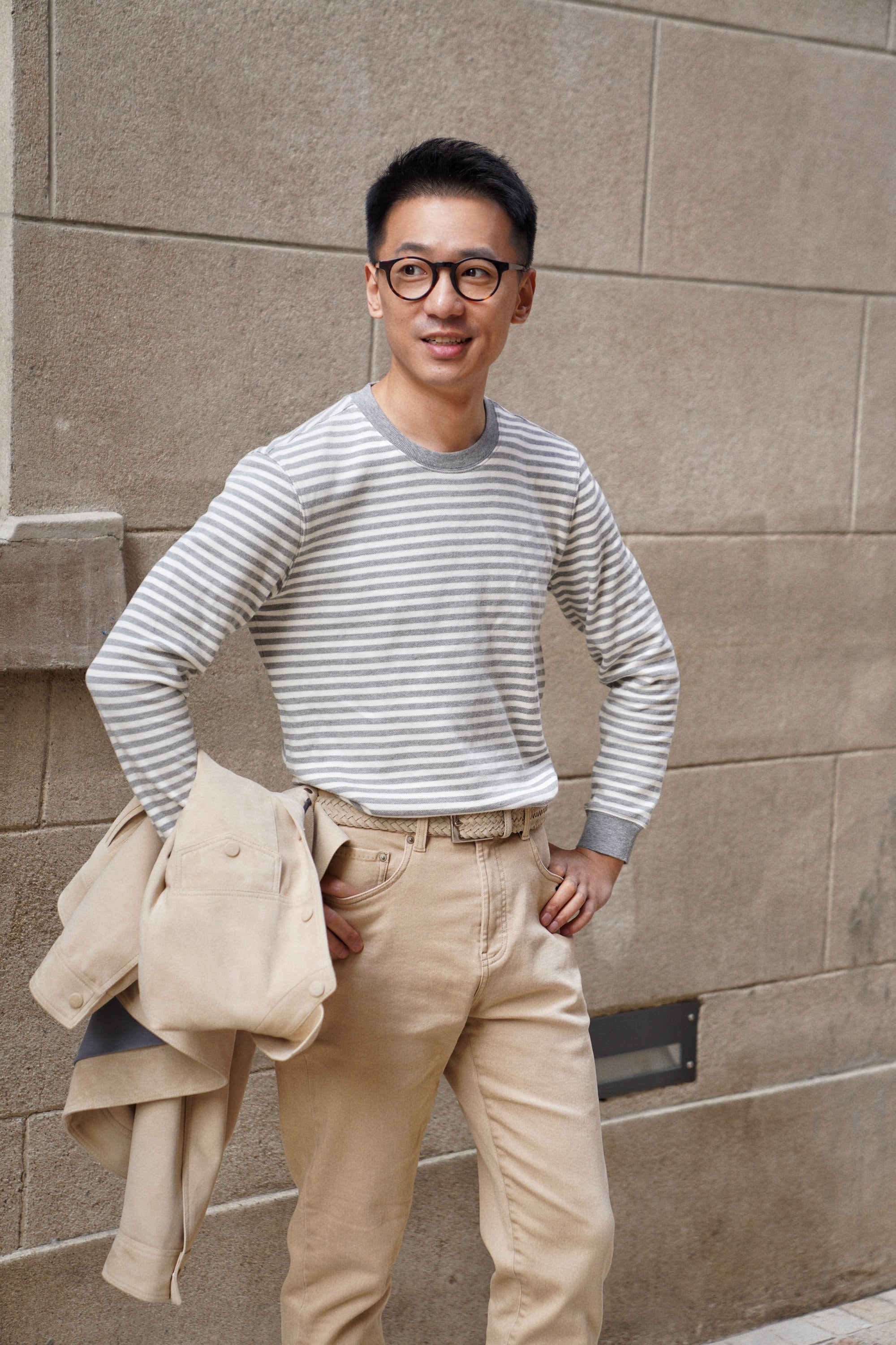 "Bretagne Coast" Breton Top Crew Neck