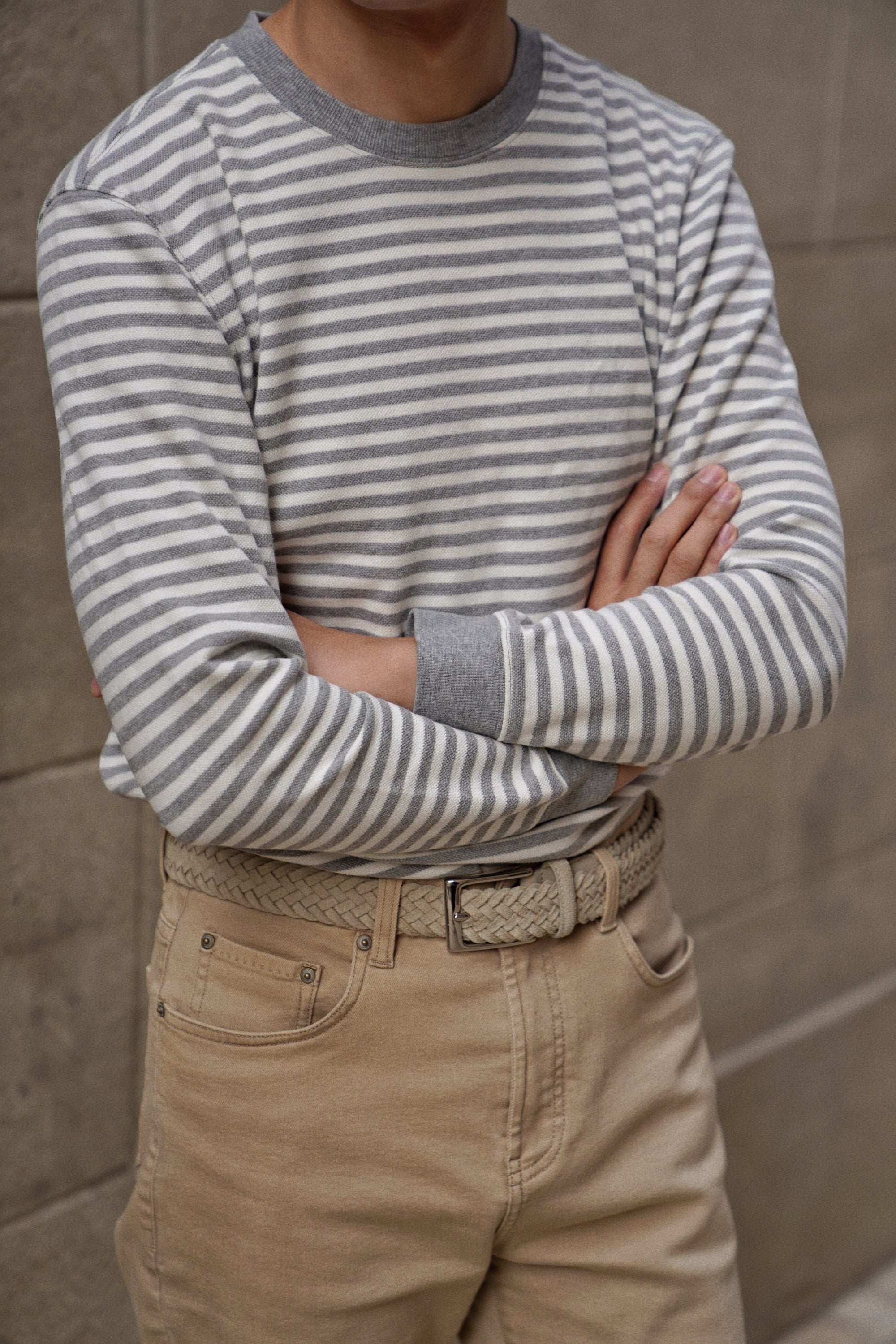 "Bretagne Coast" Breton Top Crew Neck