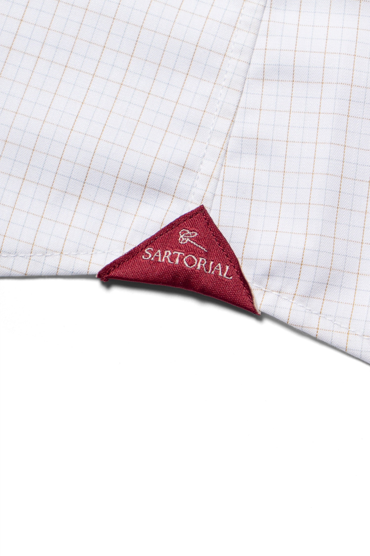 Khaki Stripe/Small Windowpane Cotton Shirt