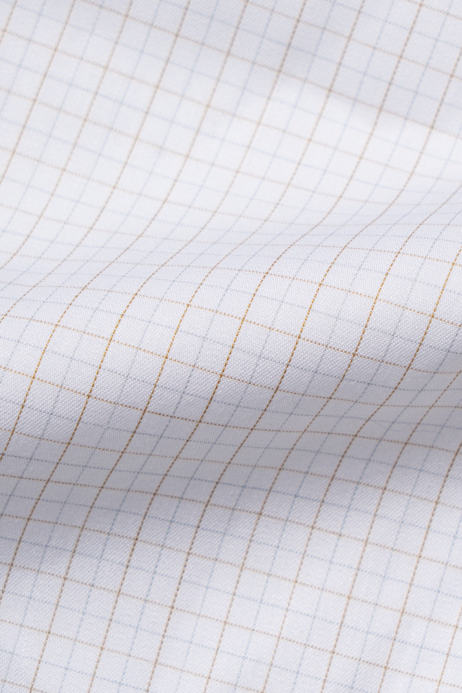 Khaki Stripe/Small Windowpane Cotton Shirt