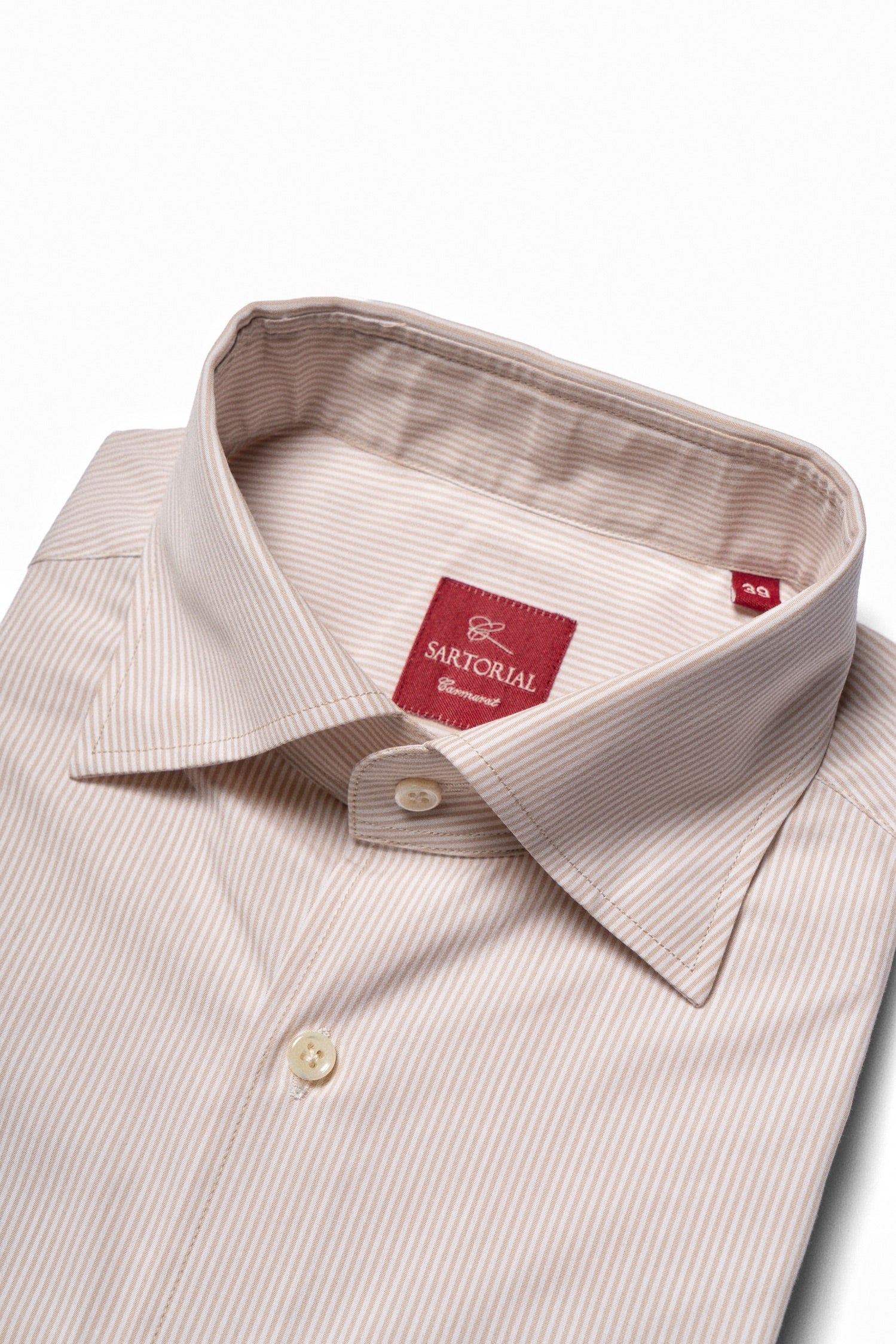 Khaki Stripe/Small Windowpane Cotton Shirt