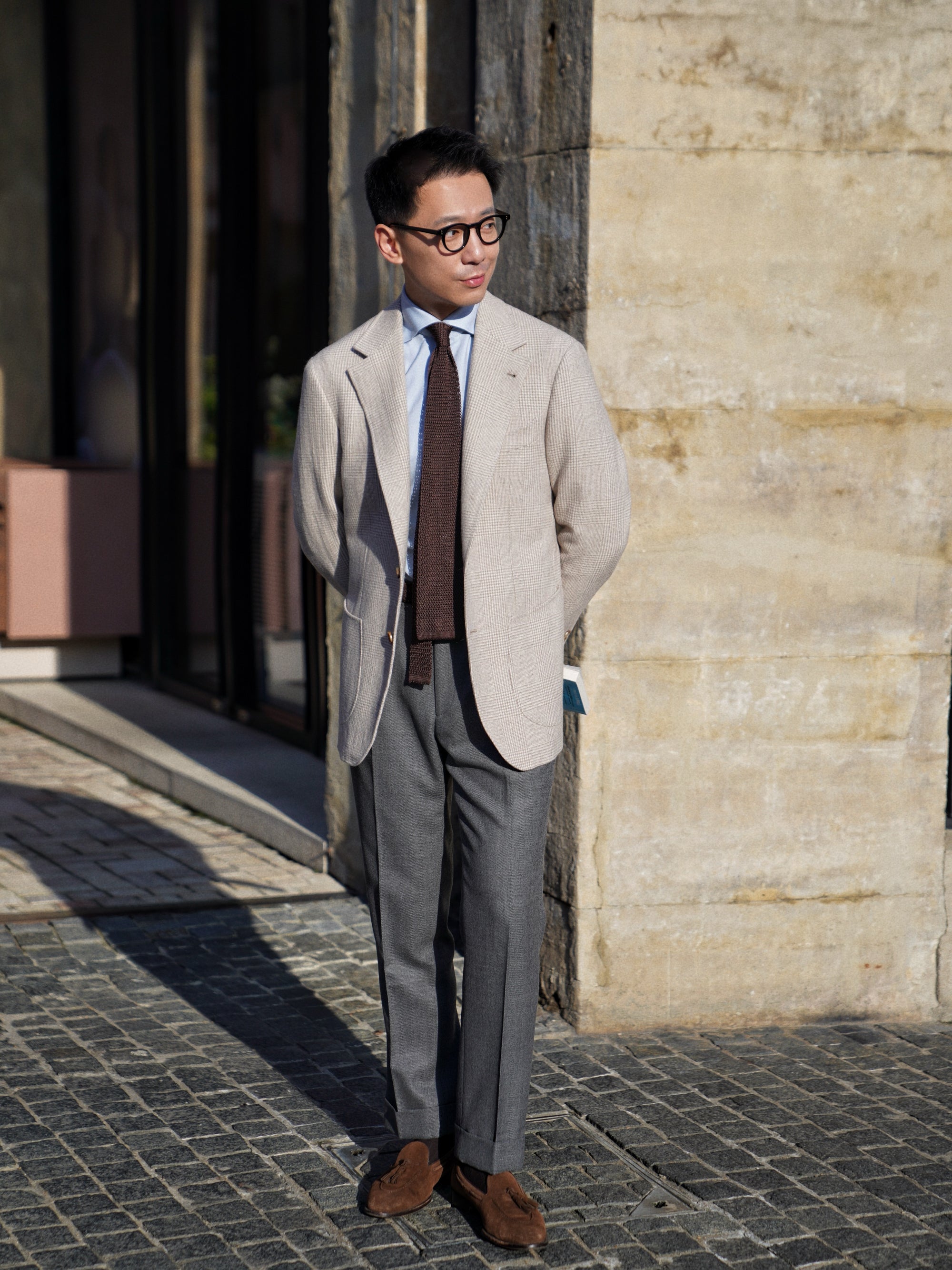 Grey/Taupe Cord Flannel Trousers #892 #893