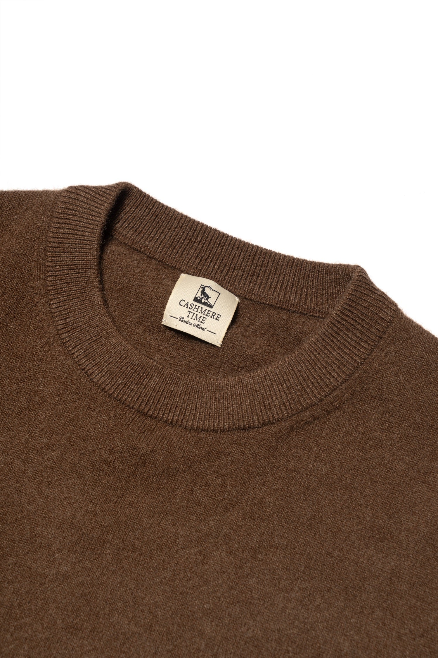 Camel / Brown Cashmere Crew Neck Jumper