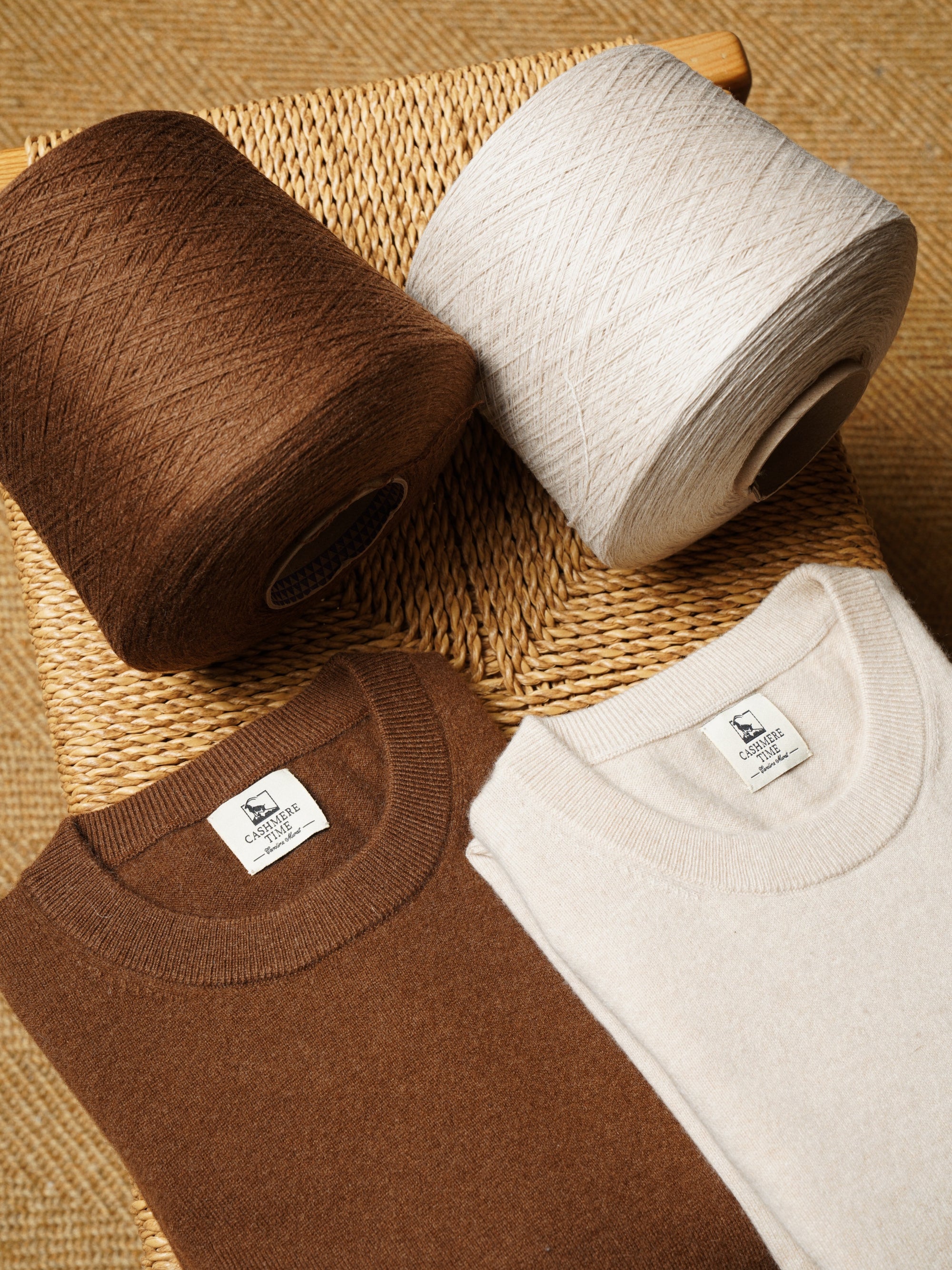Camel / Brown Cashmere Crew Neck Jumper