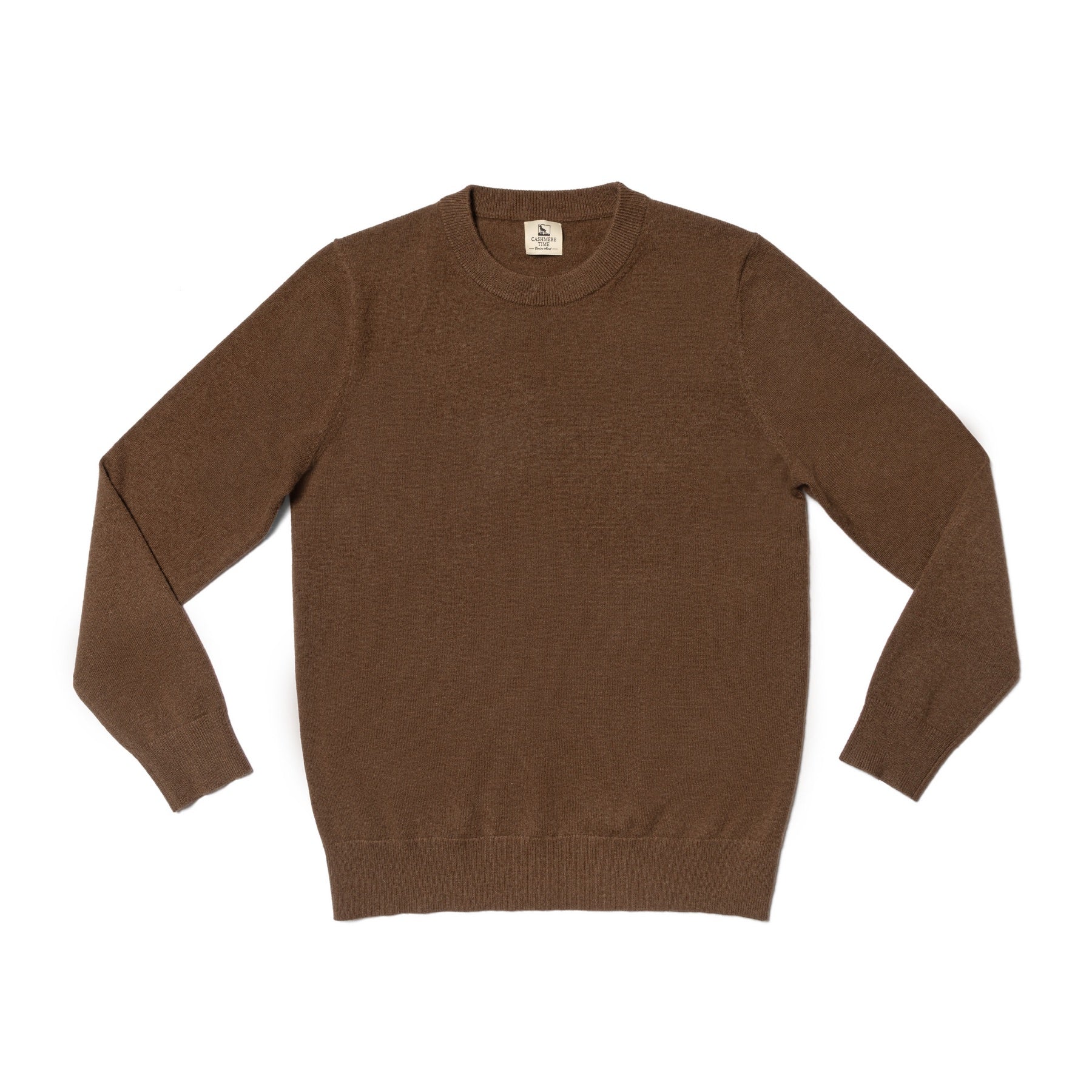 Camel / Brown Cashmere Crew Neck Jumper