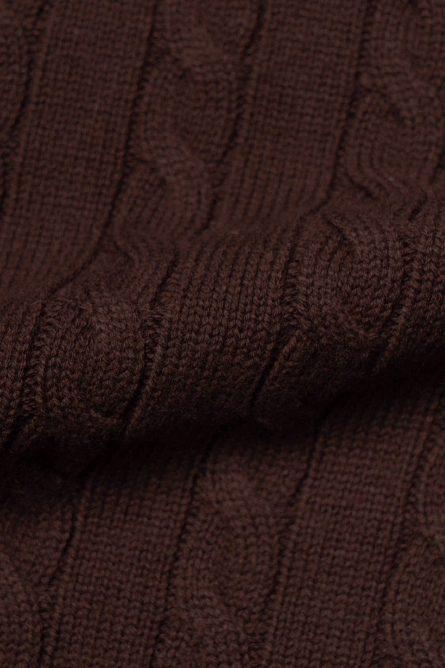 Burgundy / Forest Crew Neck Cable Knit Jumper