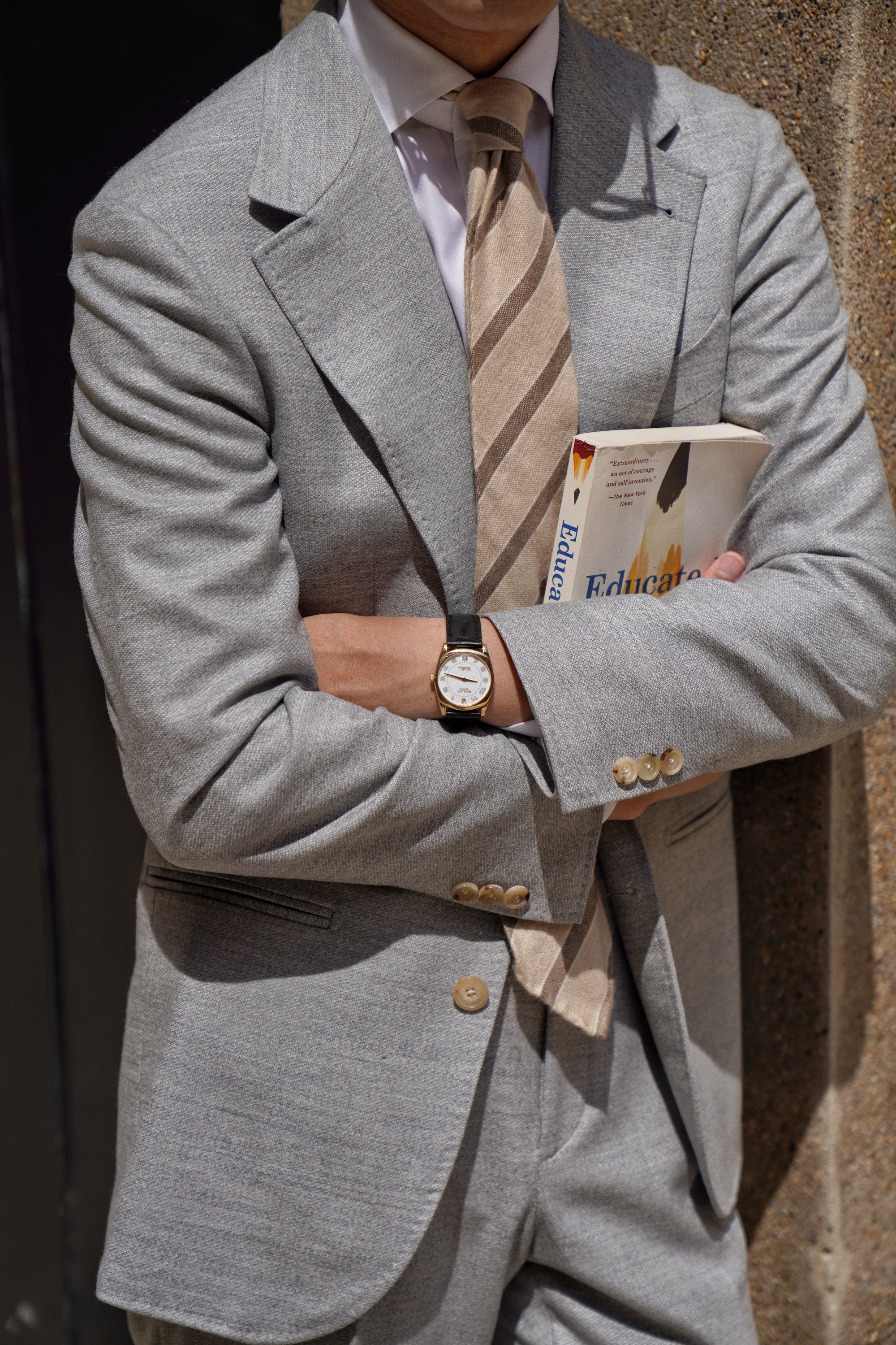 Melange Grey 120s Flannel Suit #899