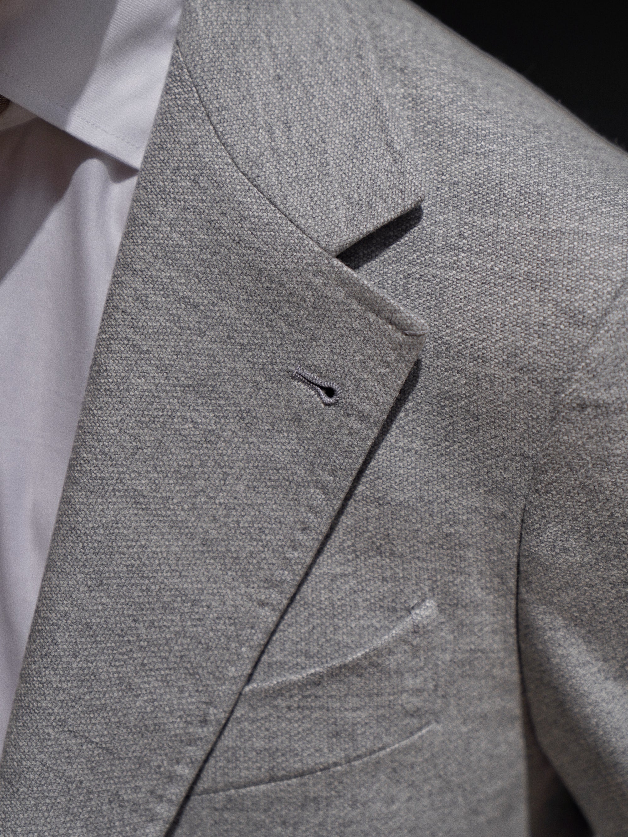 Melange Grey 120s Flannel Suit #899