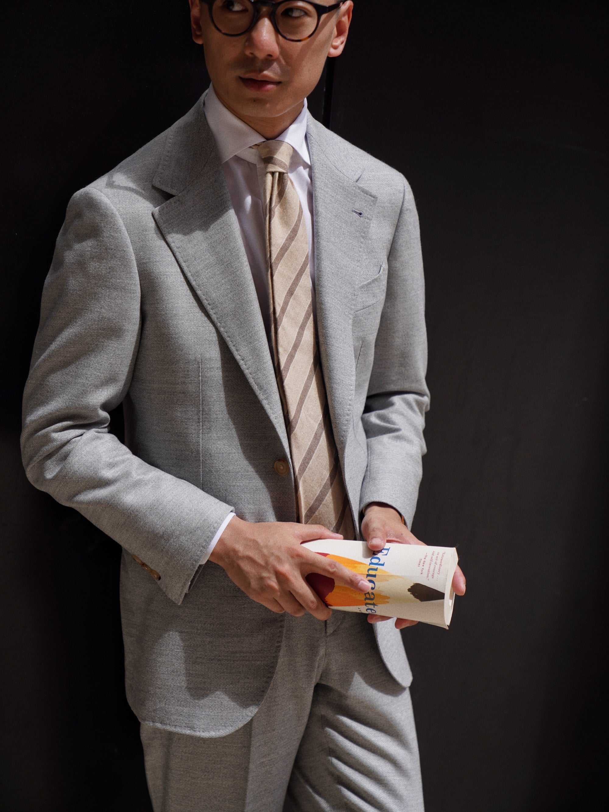 Melange Grey 120s Flannel Suit #899