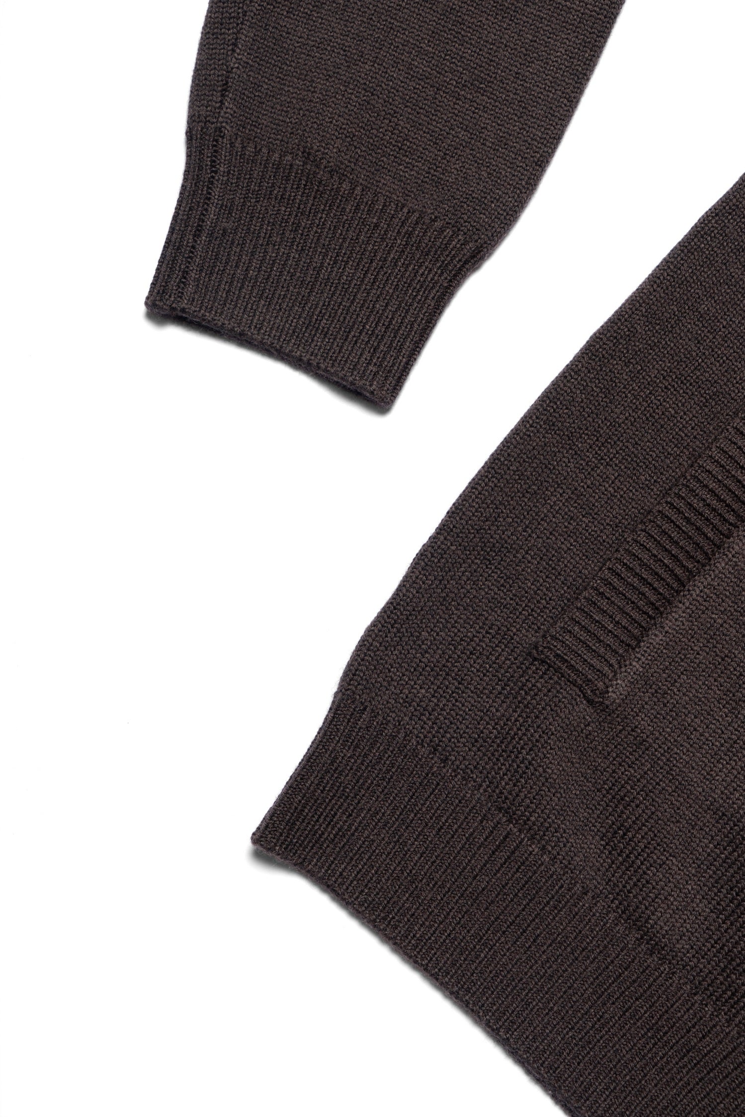 Brown 17 Micron Wool Zip Cardigan