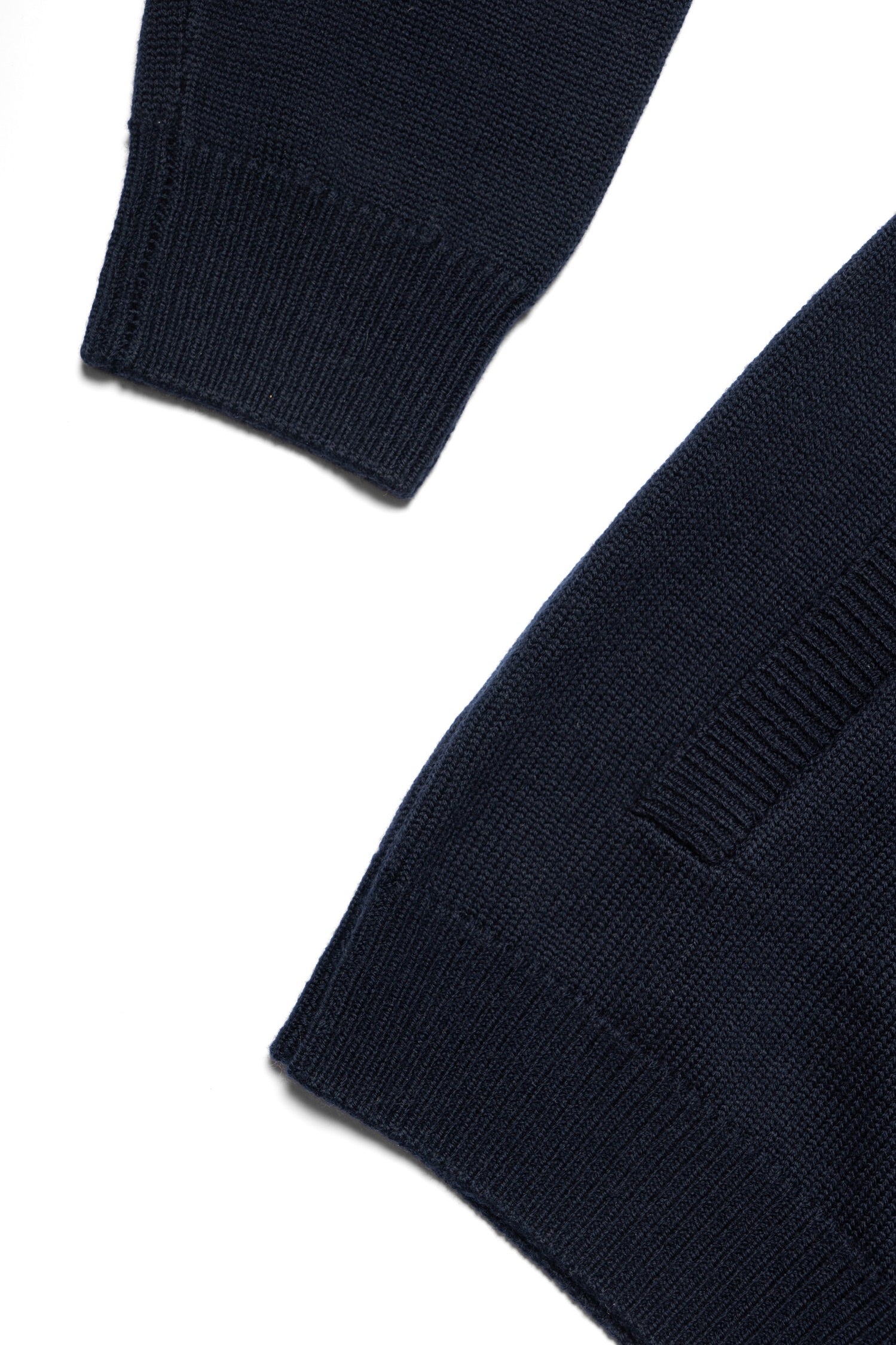 Navy 17 Micron Wool Zip Cardigan