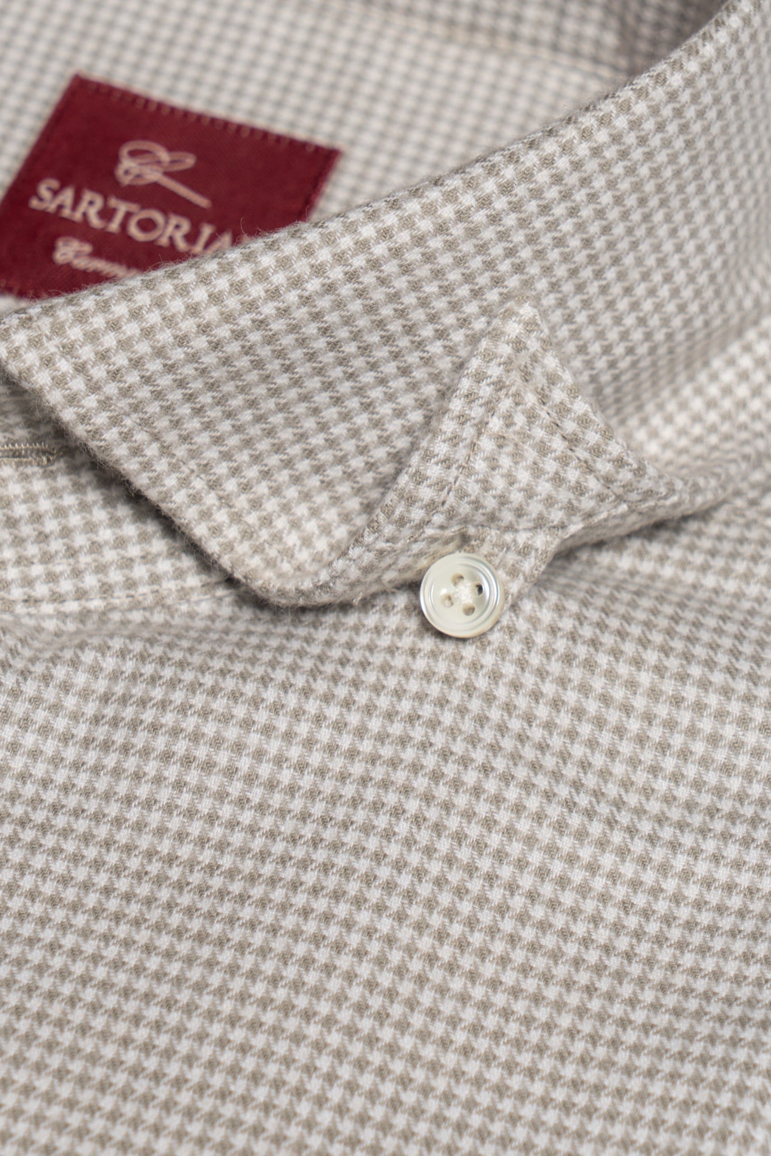 Houndstooth Cotton Yakwool Flannel Shirt 2