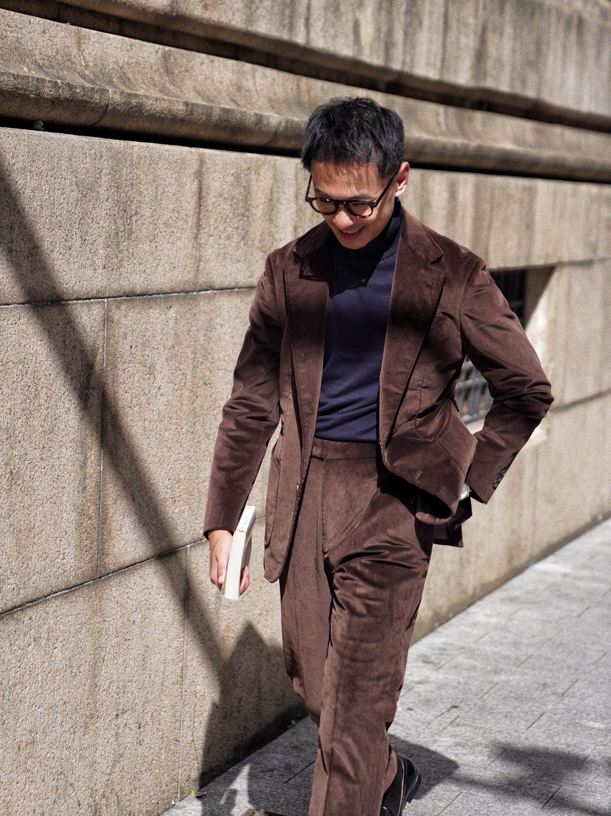 Brown Khaki Corduroy Suit #744