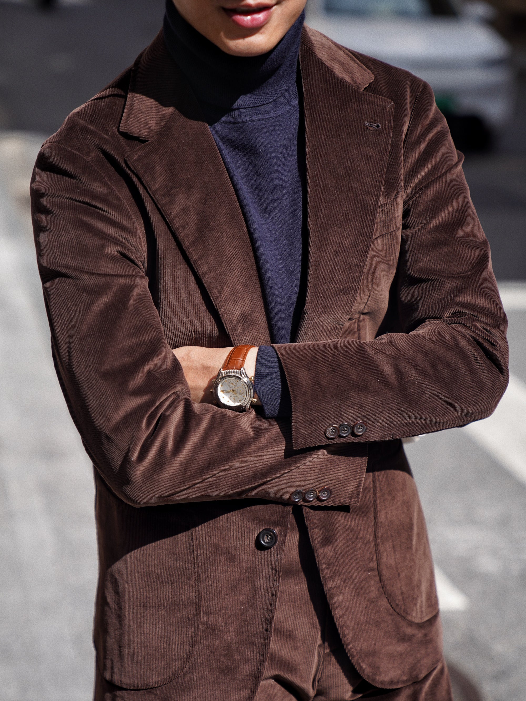 Brown Khaki Corduroy Suit #744