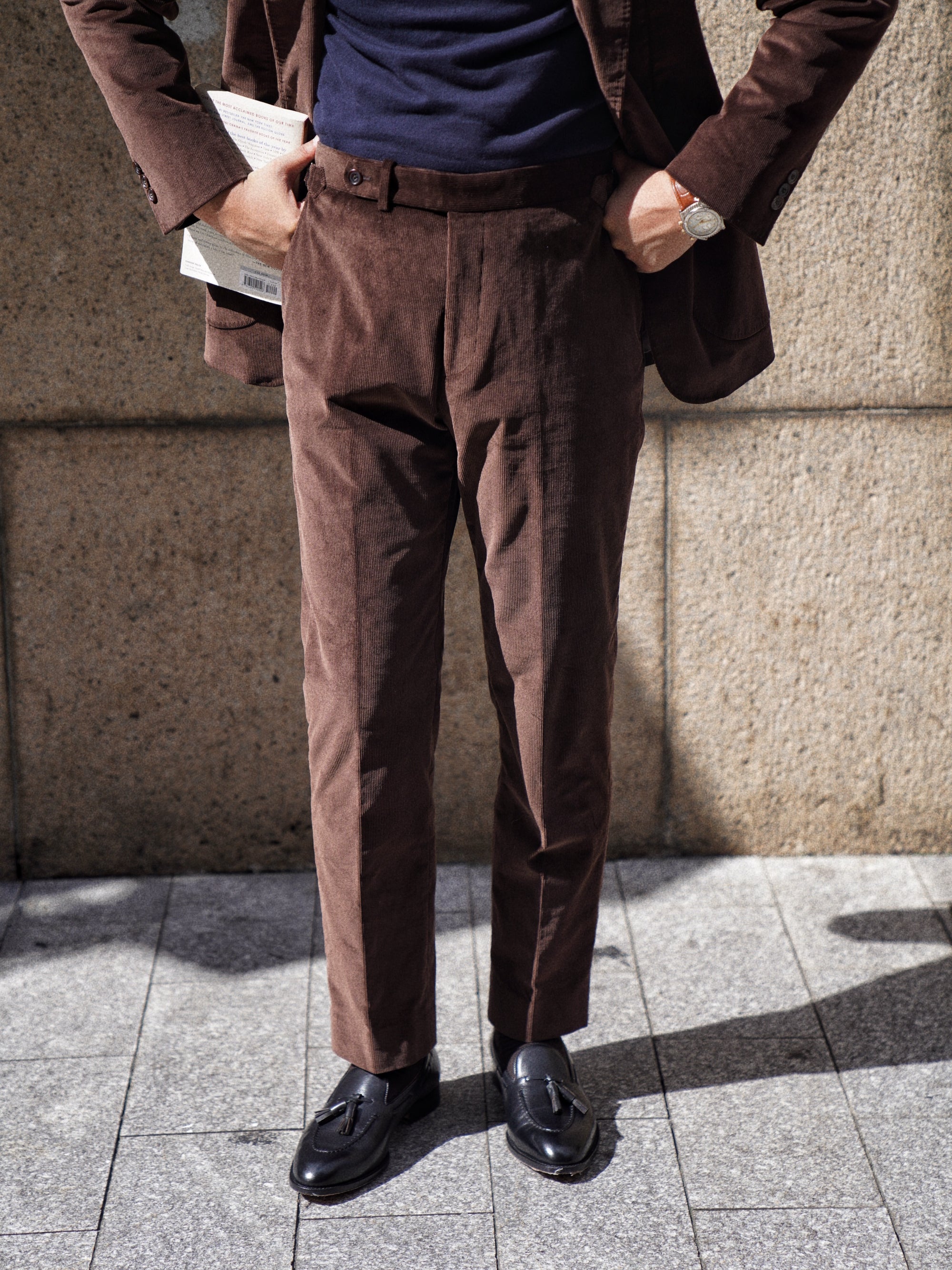Brown Khaki Corduroy Suit #744