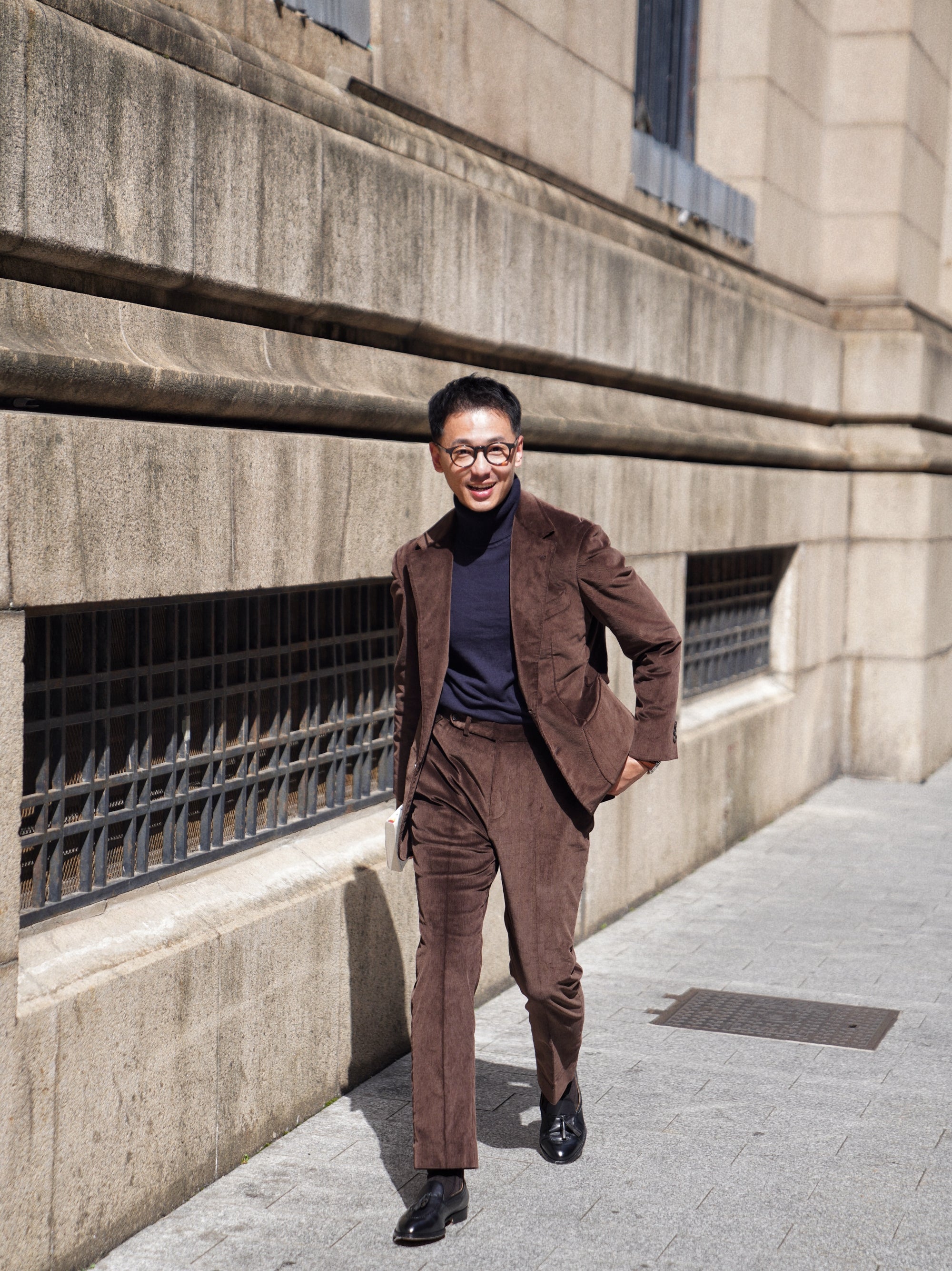 Brown Khaki Corduroy Suit #744