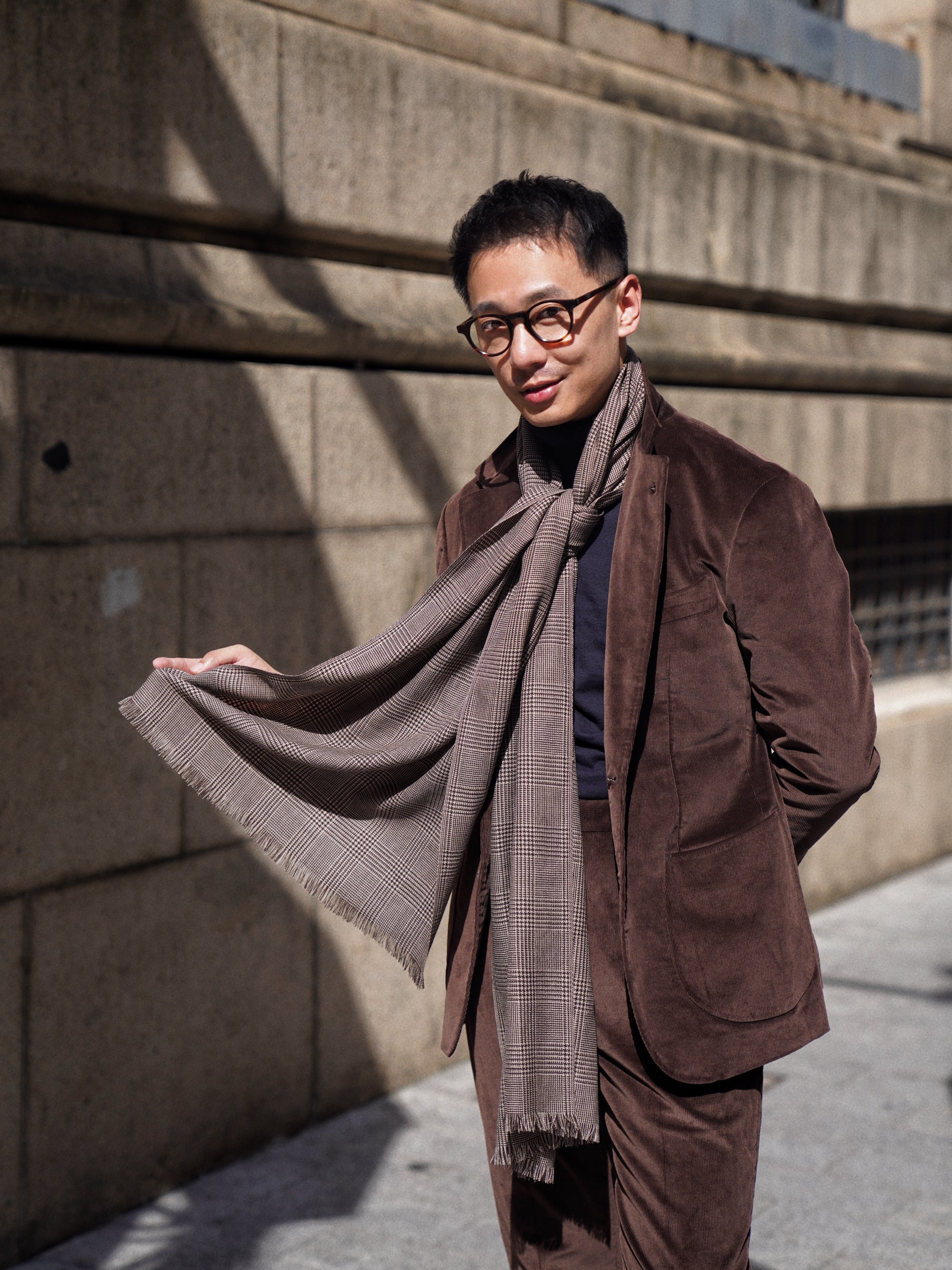 Brown Khaki Corduroy Suit #744